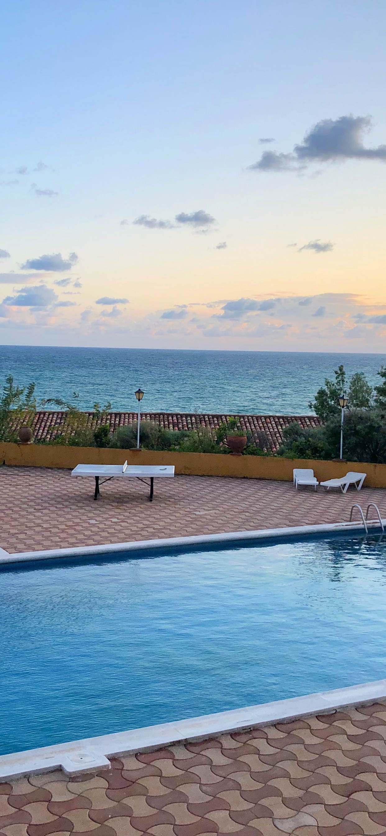 Swimming Pool, Real Estate, Property, Water, Cloud. Wallpaper in 1242x2688 Resolution