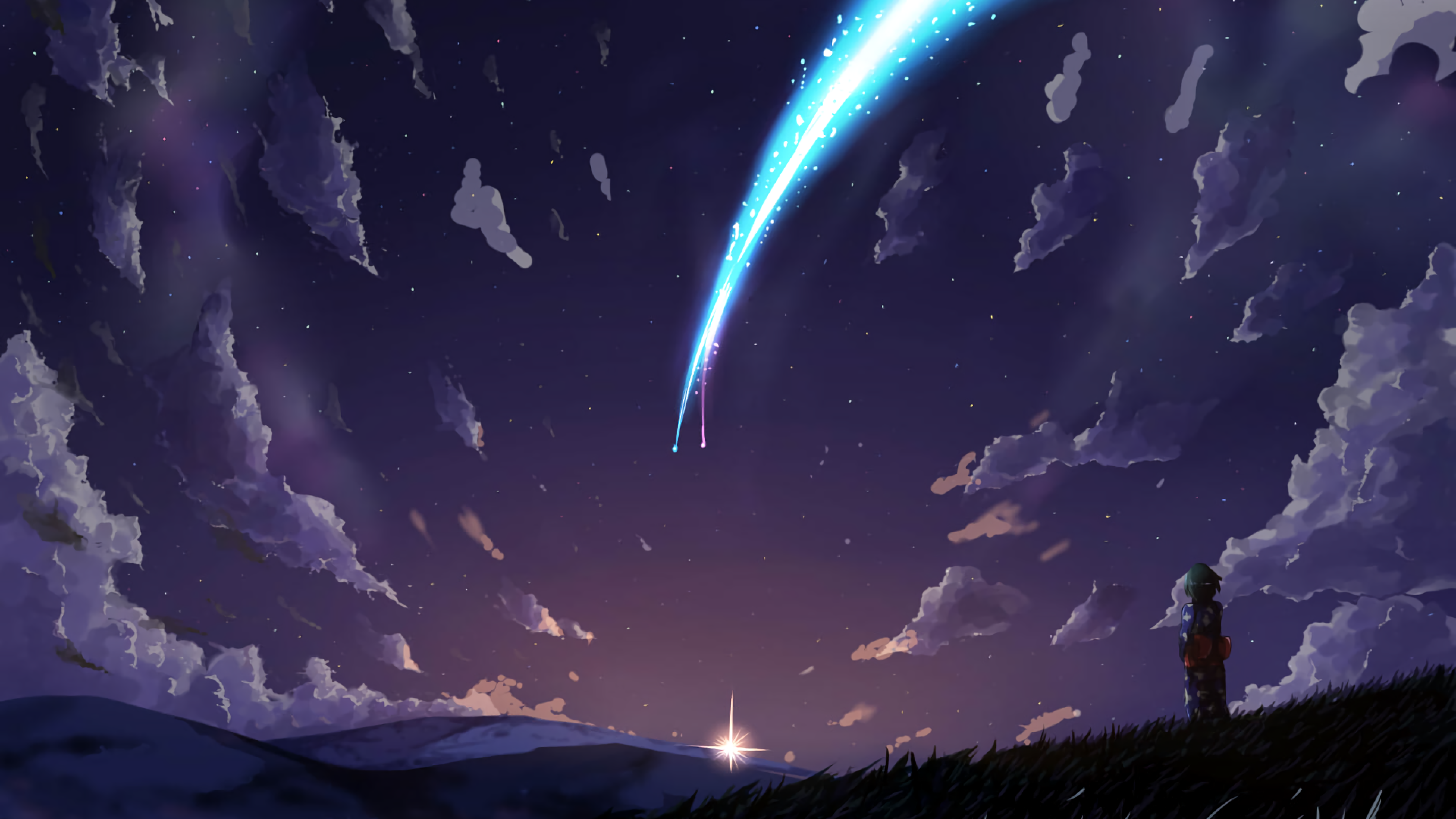 Anime Your Name. Mitsuha Miyamizu Taki Tachibana Kimi No Na Wa. Wallpaper