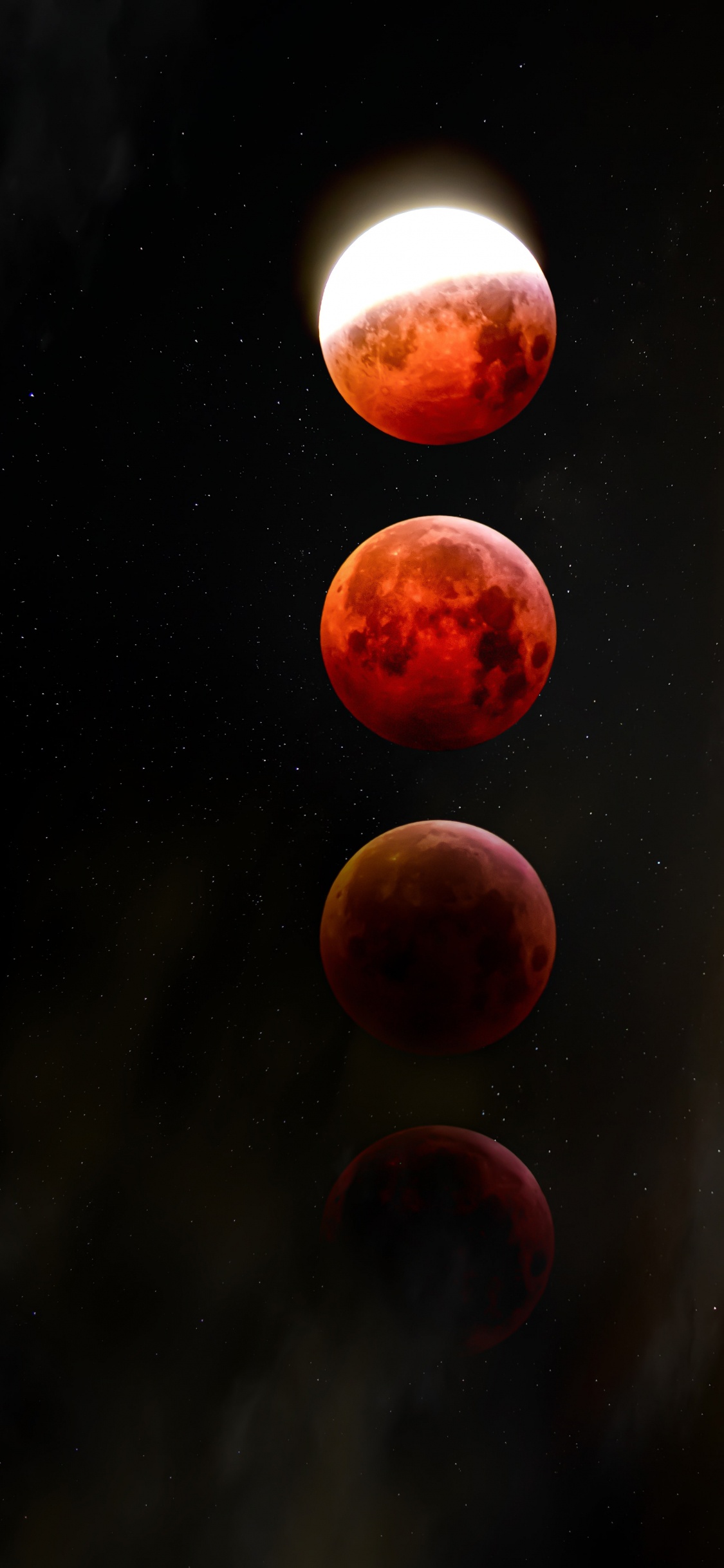 Luna, Eclipse Lunar, Ambiente, Objeto Astronómico, Ciencia. Wallpaper in 1125x2436 Resolution