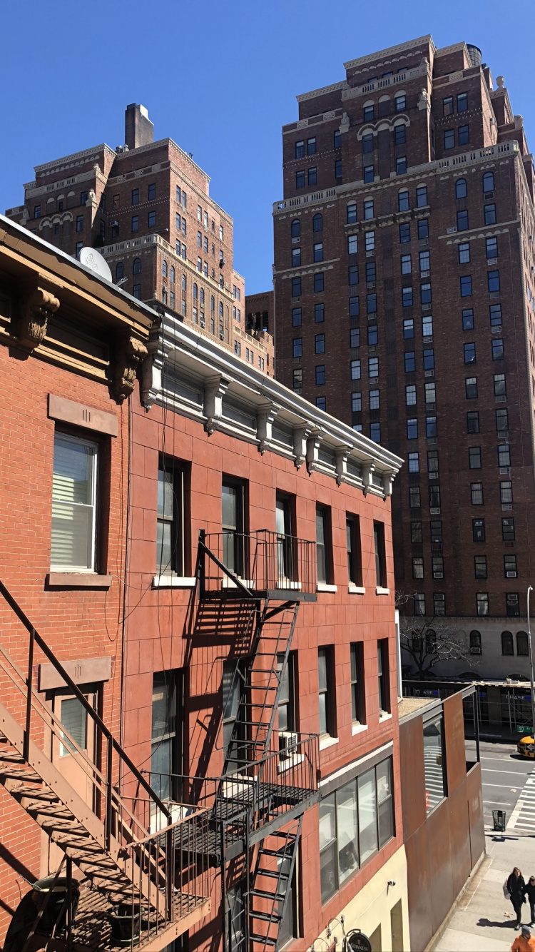 la Ciudad de Nueva York, Ventana, Barrio, Fachada, Edificio. Wallpaper in 750x1334 Resolution