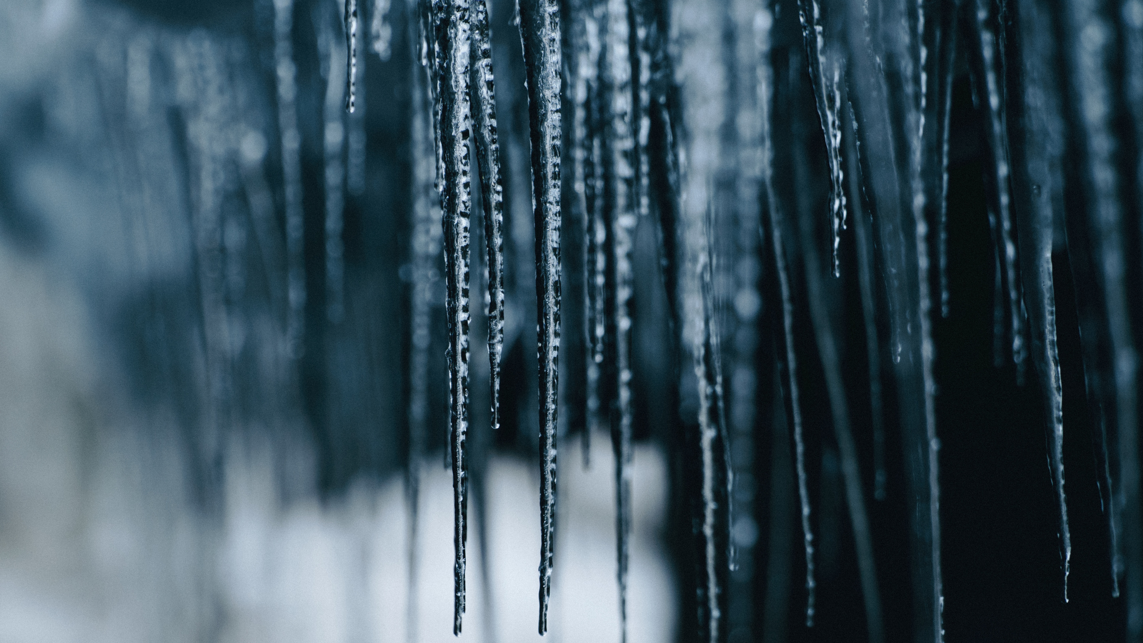 Icicle, Water, Blue, Ice, Freezing. Wallpaper in 3840x2160 Resolution