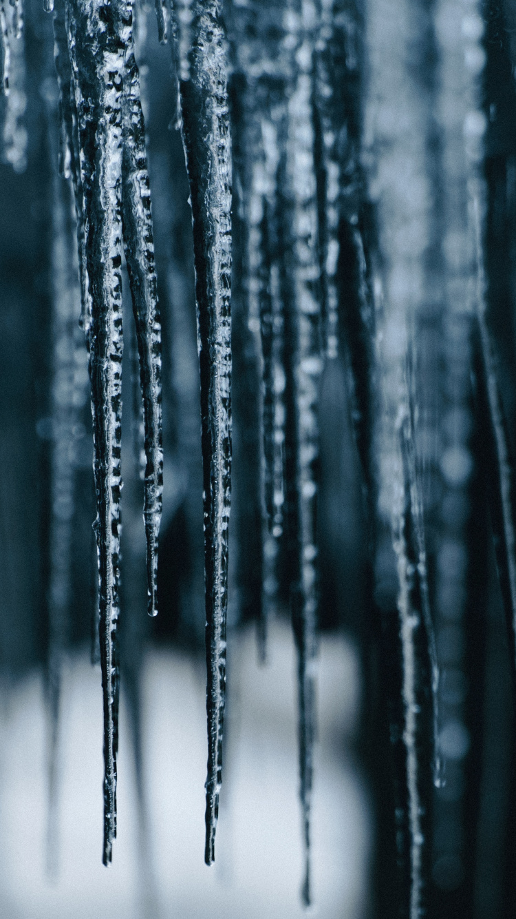 Icicle, Water, Blue, Ice, Freezing. Wallpaper in 750x1334 Resolution