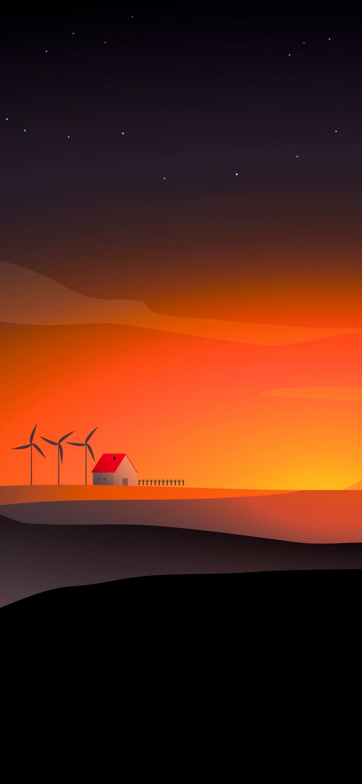 Celestial Object, Windmill, Atmosphere, Ecoregion, Light. Wallpaper in 1242x2688 Resolution