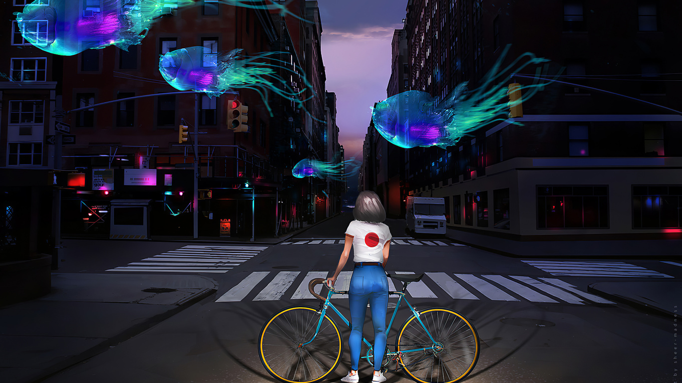 Digitale Kunst, Kunst, Konzeptkunst, Zeichnung, Kunstwerk. Wallpaper in 1366x768 Resolution