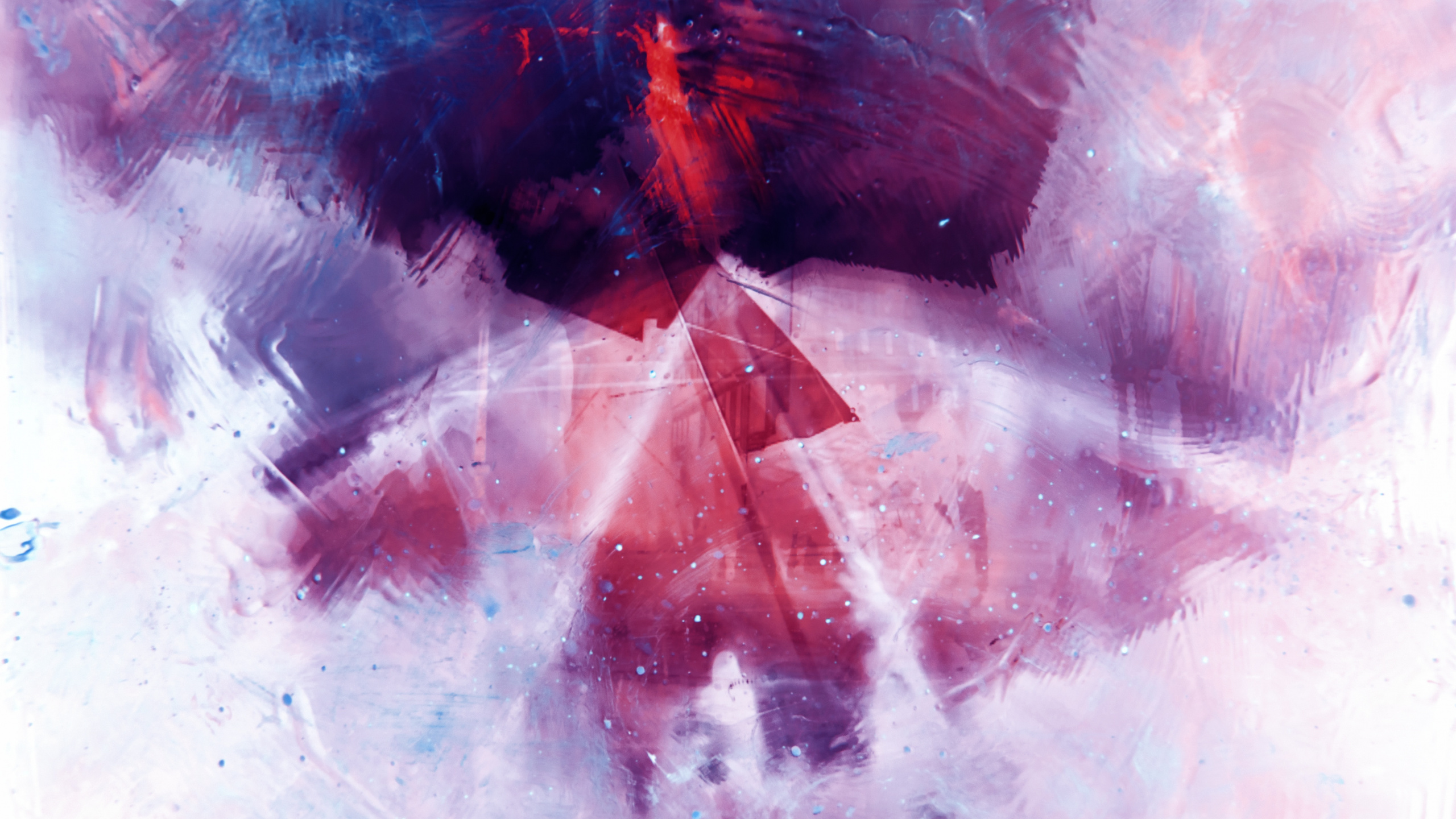 Red Blue and White Abstract Painting. Wallpaper in 2560x1440 Resolution