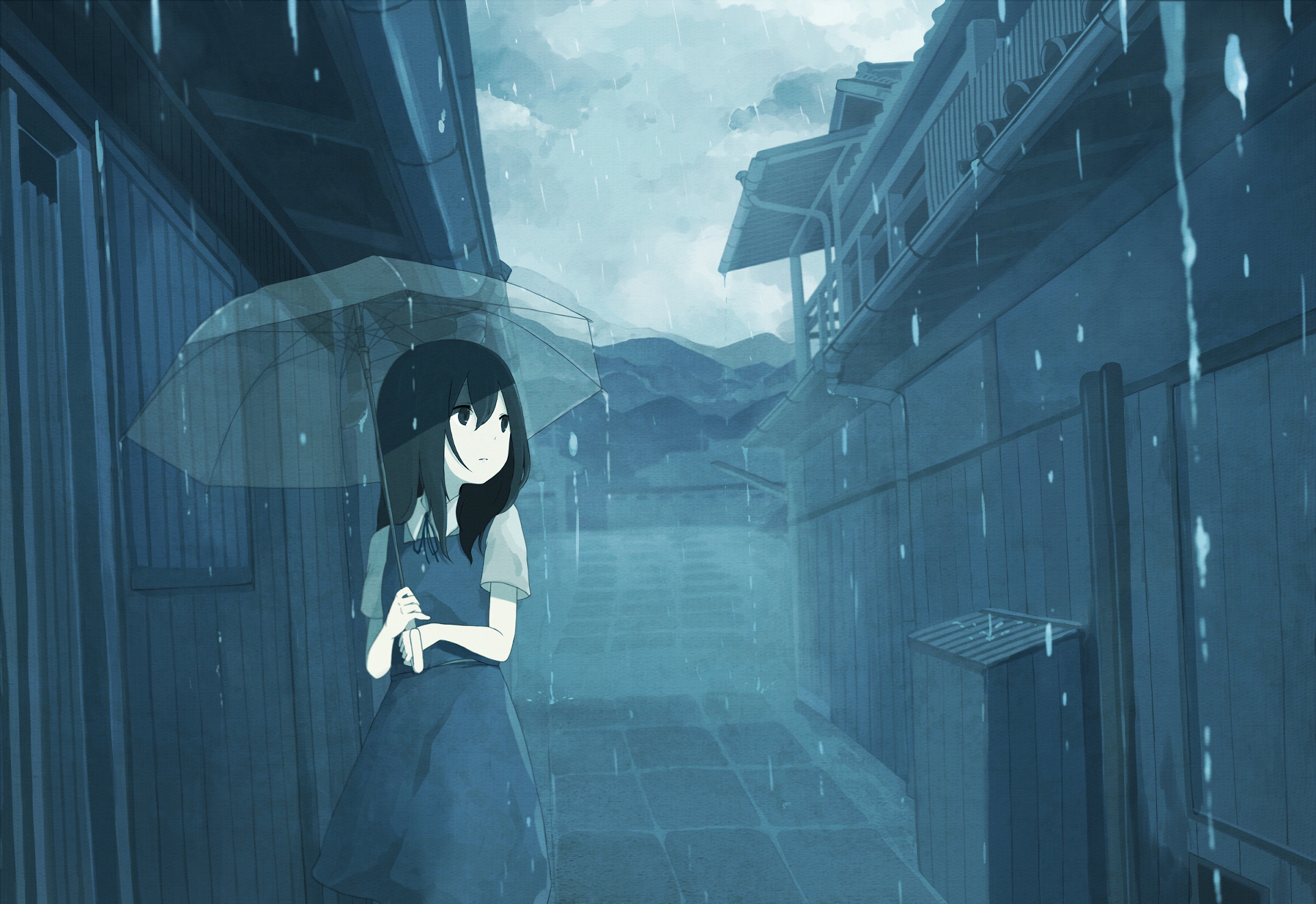 Wallpaper Woman in Black Dress Anime Character, Background - Download Free  Image