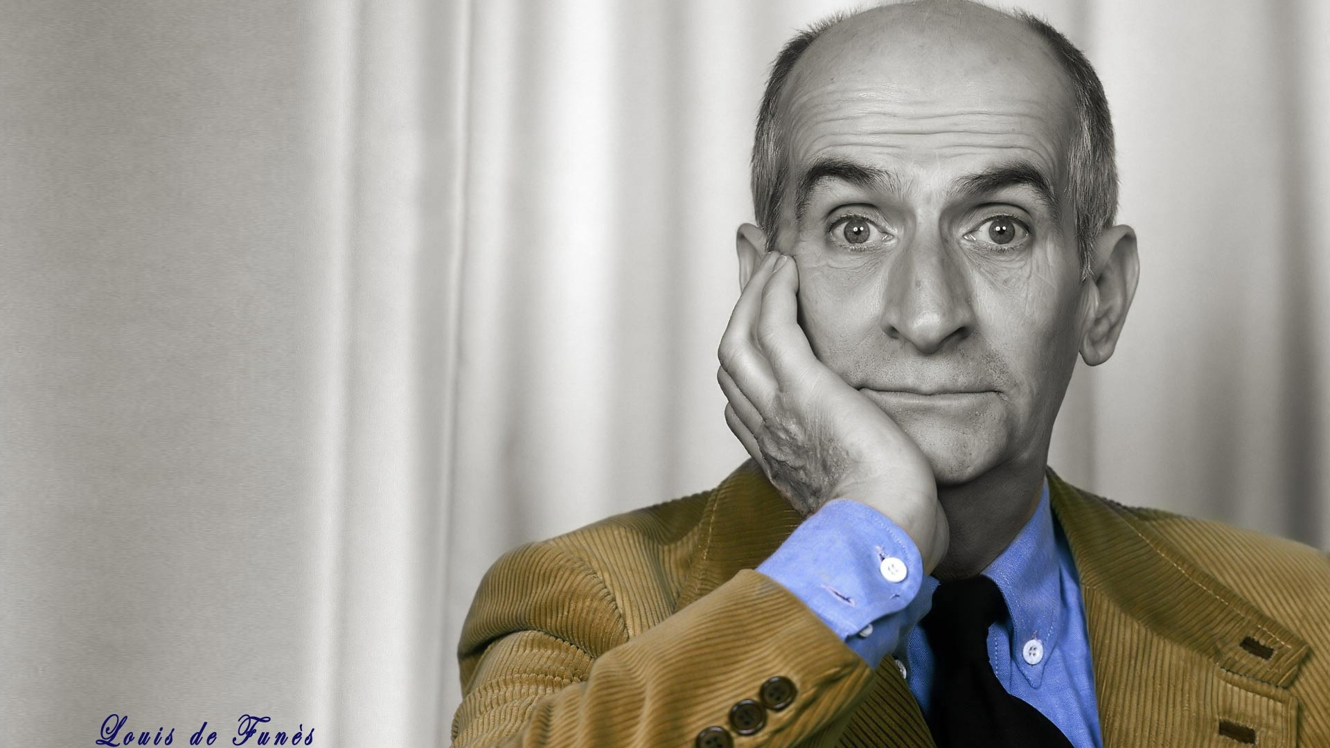 Man in Brown and Black Striped Blazer. Wallpaper in 1920x1080 Resolution