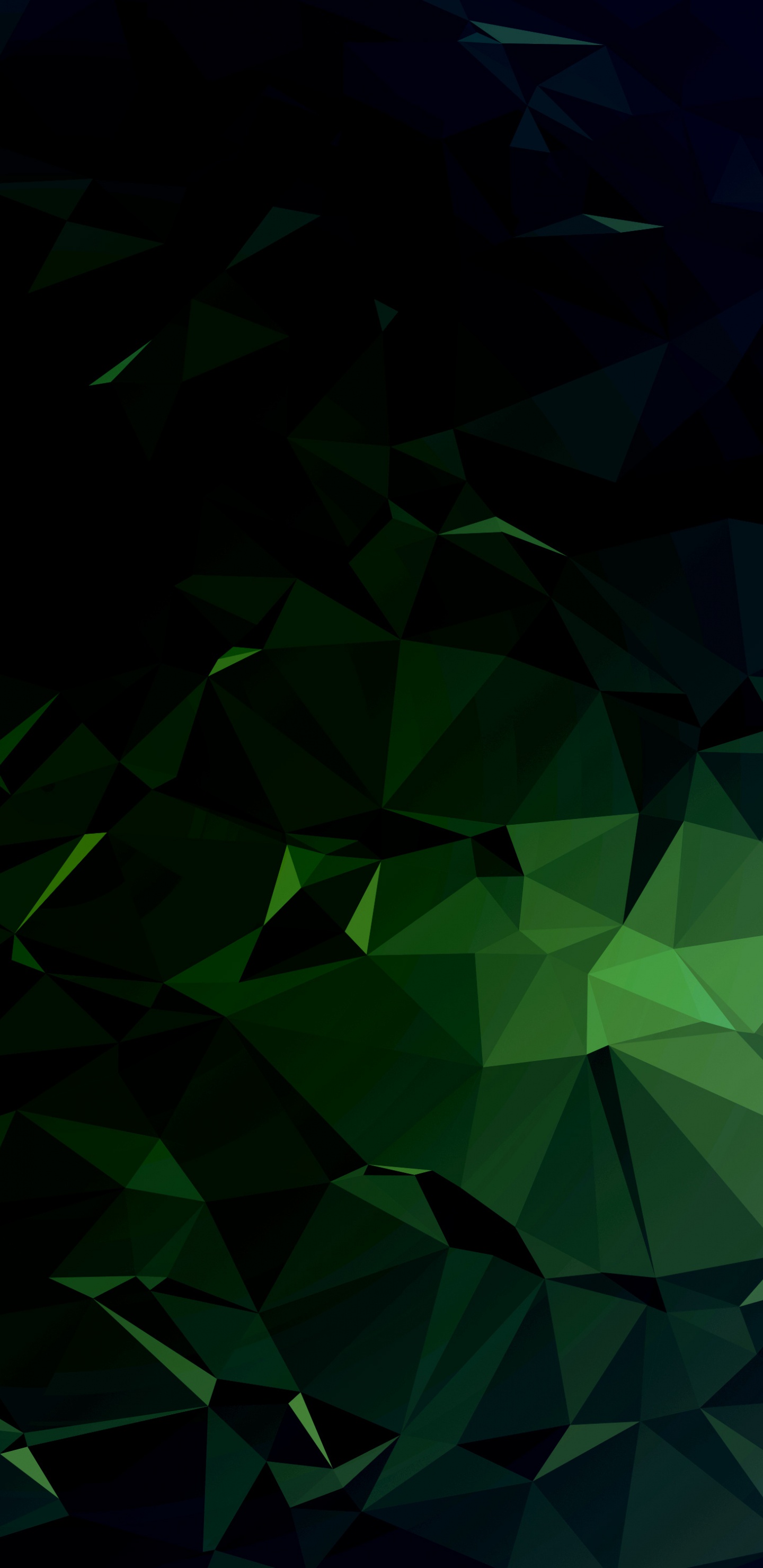 绿色的, 黑色的, 光, 对称, 创造性的艺术 壁纸 1440x2960 允许