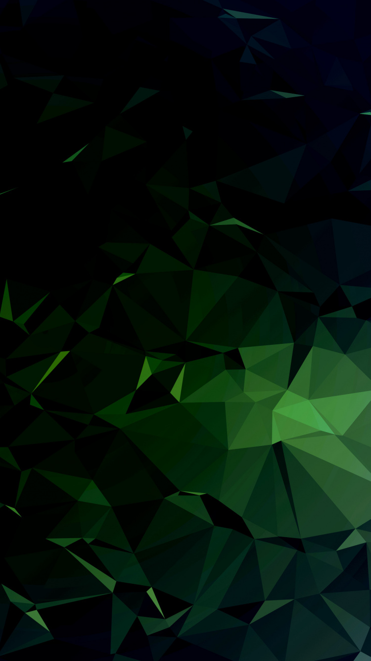 绿色的, 黑色的, 光, 对称, 创造性的艺术 壁纸 750x1334 允许