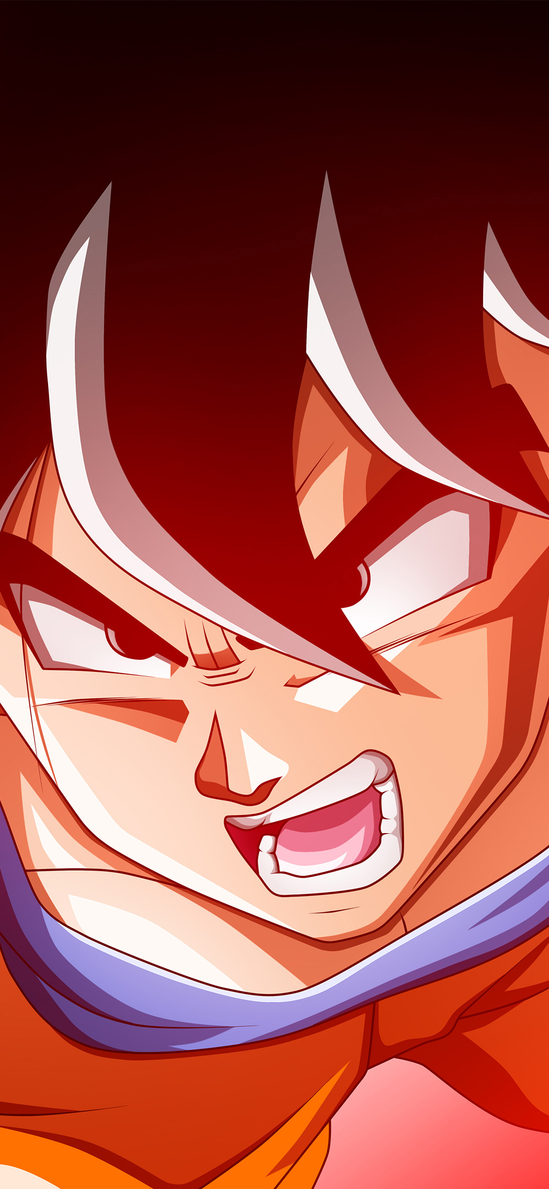 Anime, Goku, Mejilla, Sonrisa, la Expresión Facial. Wallpaper in 1125x2436 Resolution