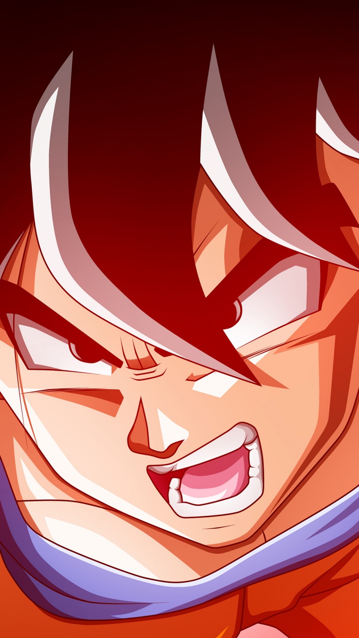 L'anime, Goku, Joue, Sourire, L'expression du Visage. Wallpaper in 720x1280 Resolution