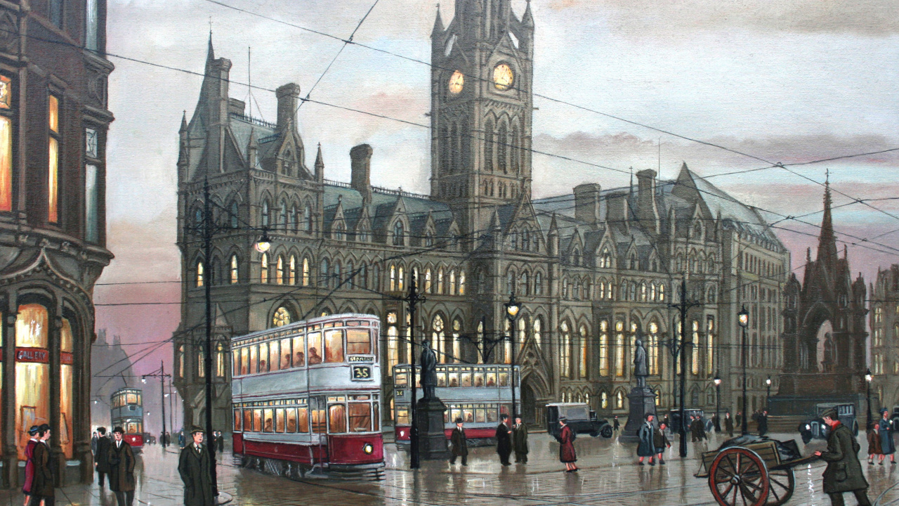 Personnes Marchant Sur le Trottoir Près du Bâtiment Pendant la Journée. Wallpaper in 1280x720 Resolution