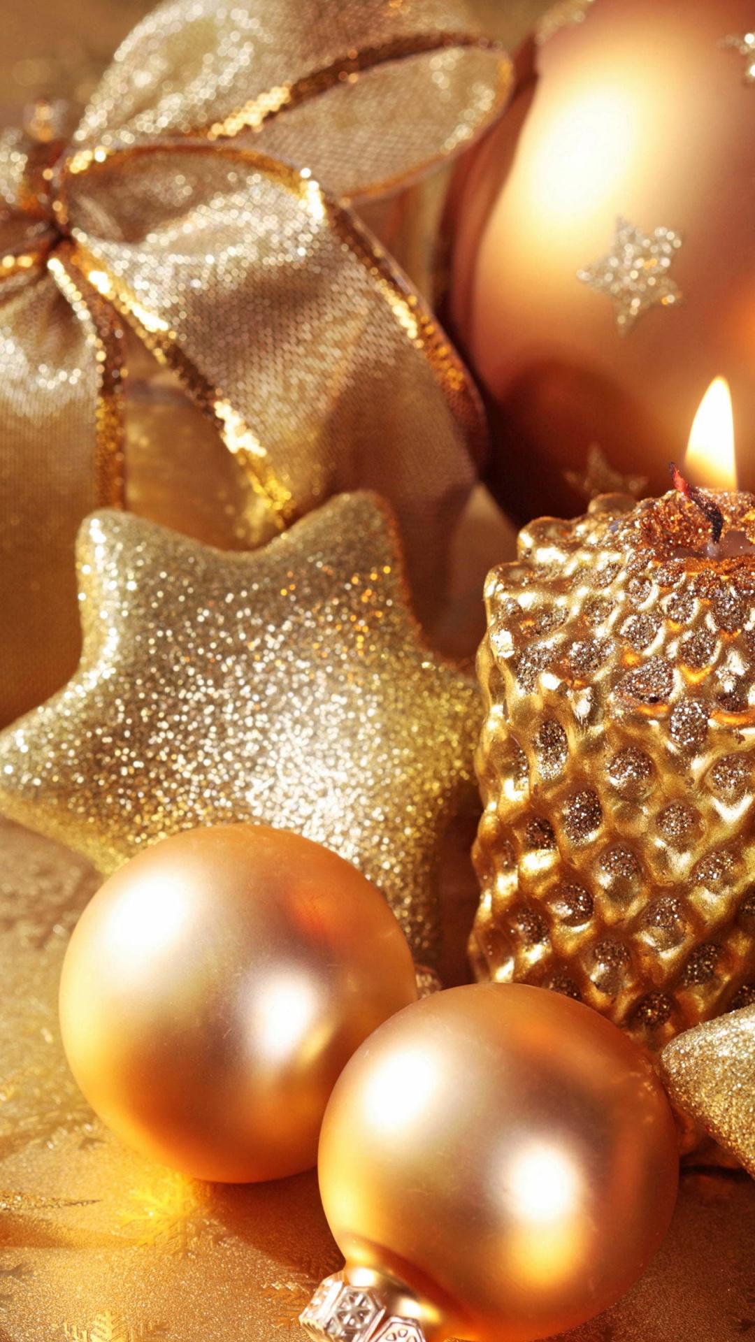 Christmas Ornament, Christmas Day, Christmas Decoration, Gold, Christmas Tree. Wallpaper in 1080x1920 Resolution