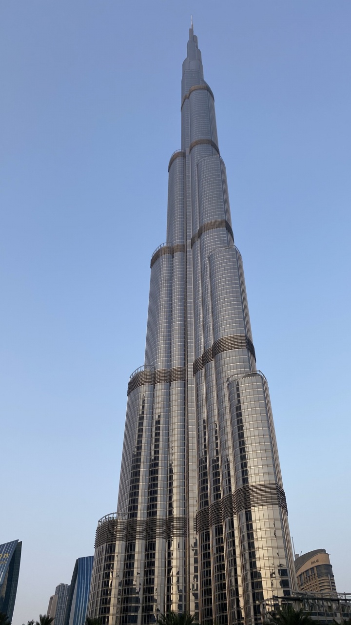 Dubaï, Burj Khalifa, Gratte-ciel, National Historic Landmark, Nature. Wallpaper in 720x1280 Resolution
