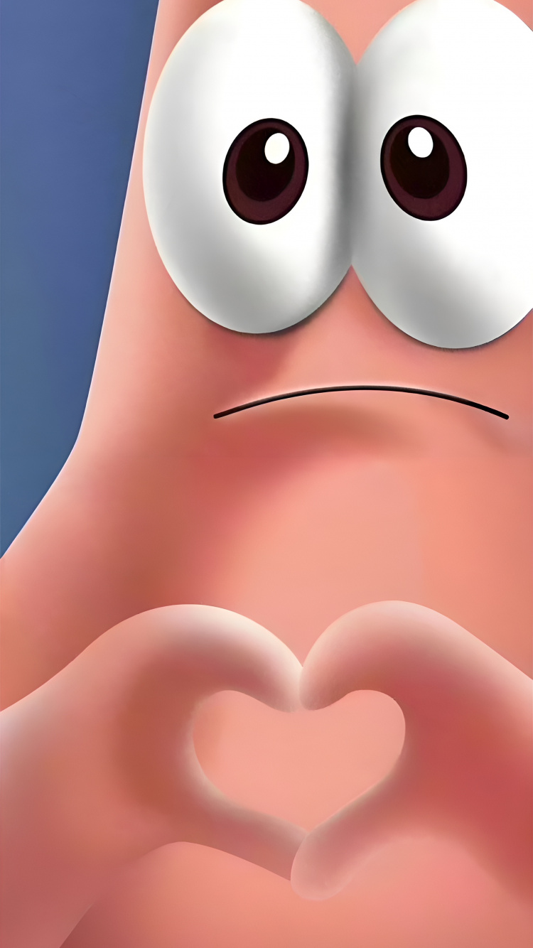 Patrick Star, IPhone, Dynamische Insel, Äpfeln, Nase. Wallpaper in 750x1334 Resolution