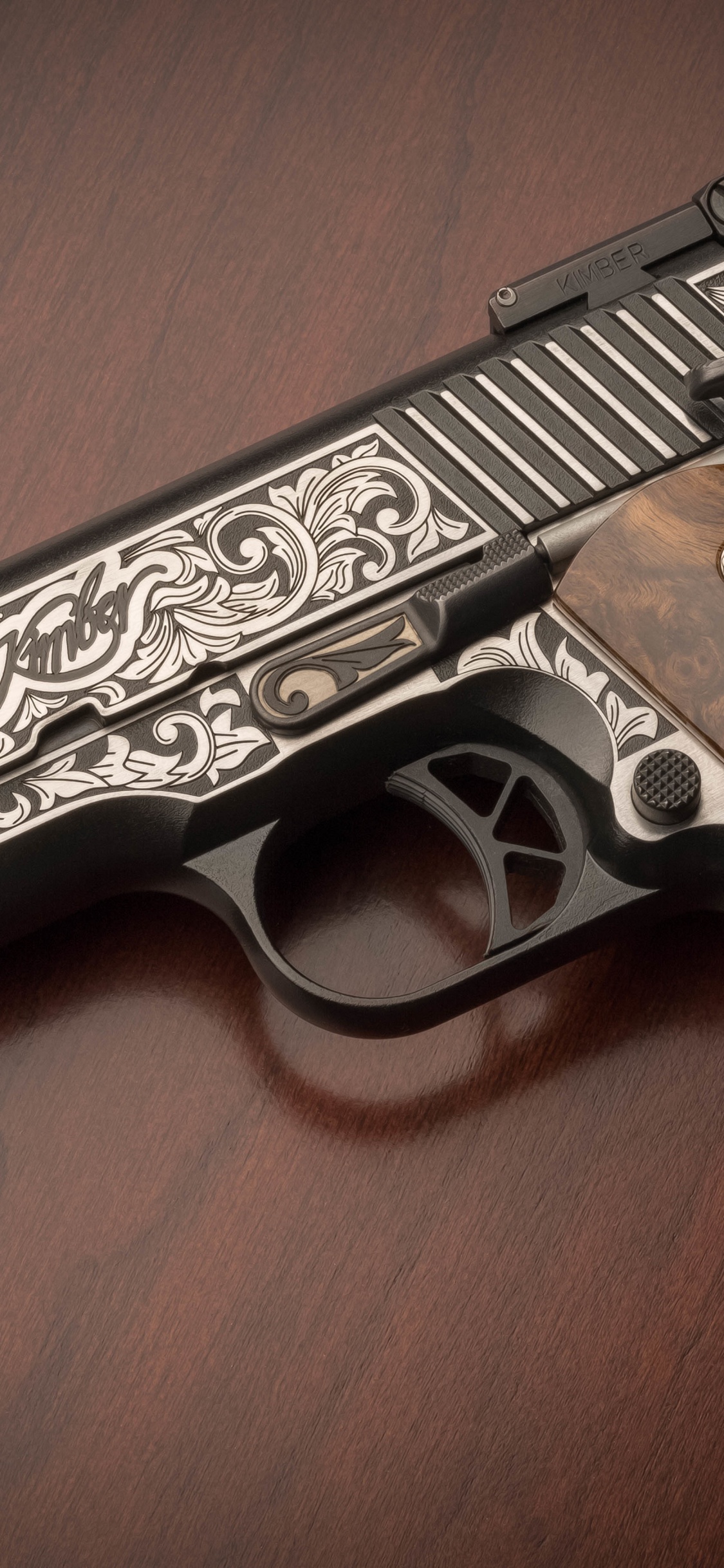 M1911 Pistol, Gun, Firearm, Trigger, Gun Barrel. Wallpaper in 1125x2436 Resolution