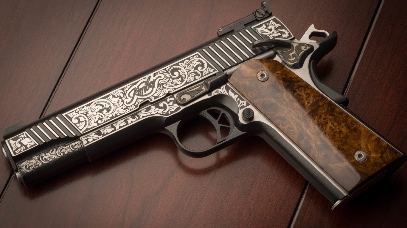 M1911 Pistol, Gun, Firearm, Trigger, Gun Barrel. Wallpaper in 1366x768 Resolution