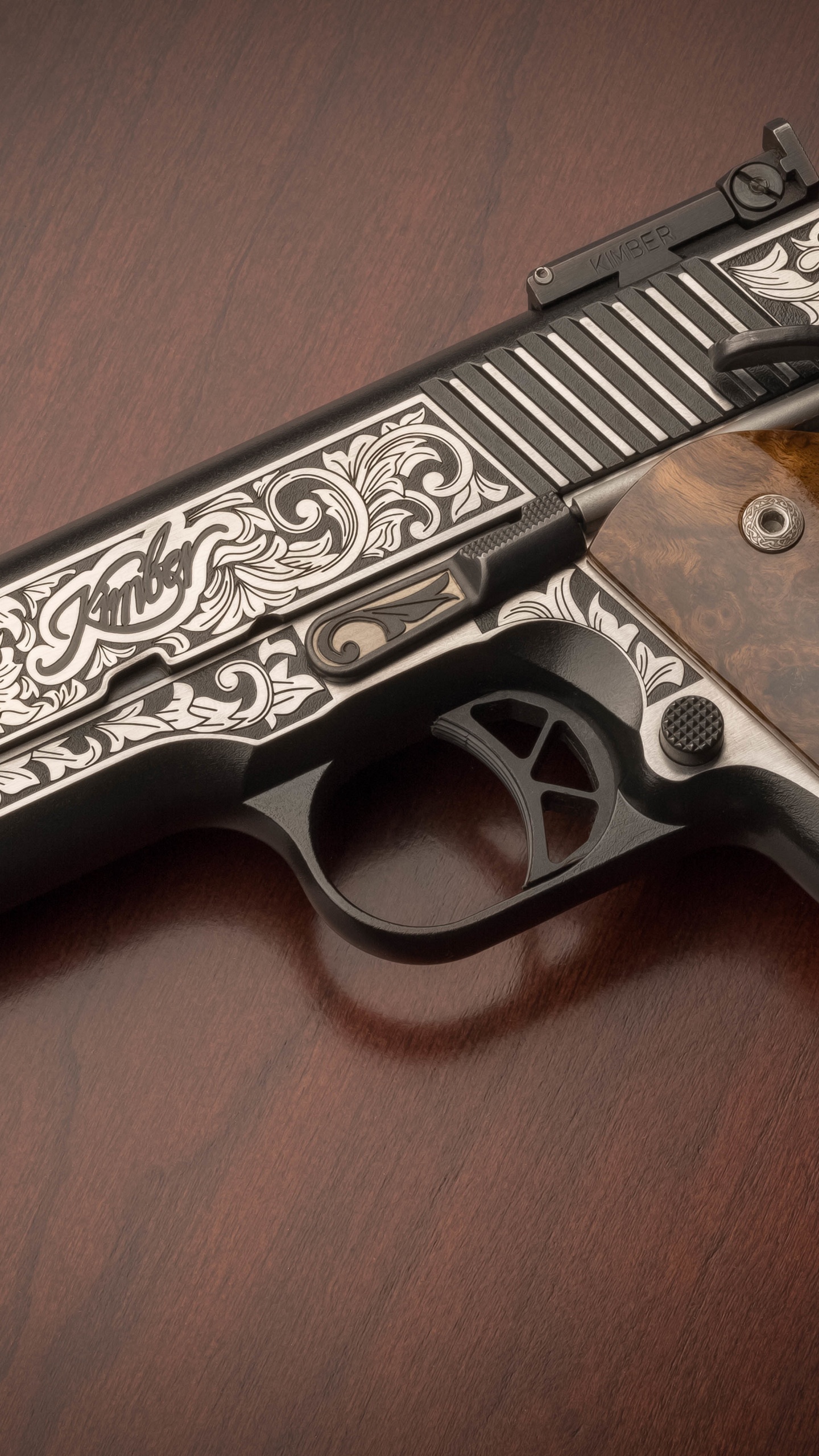 M1911 Pistol, Gun, Firearm, Trigger, Gun Barrel. Wallpaper in 1440x2560 Resolution