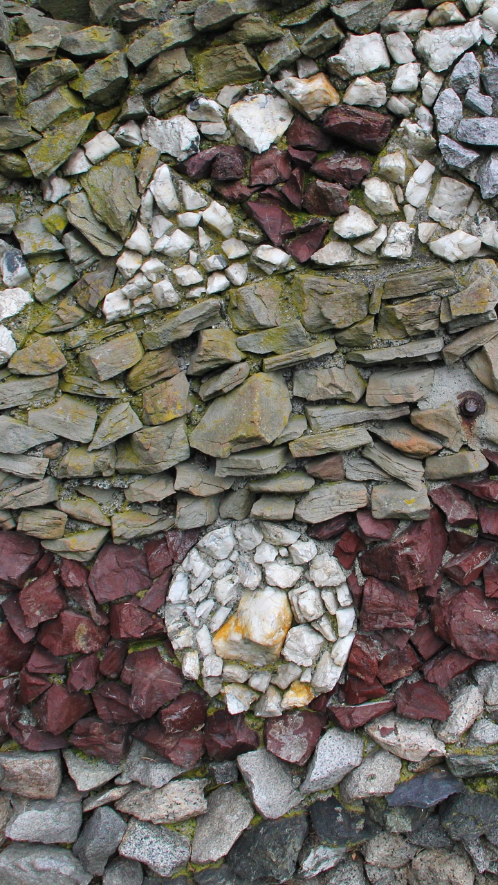 White and Gray Stone Fragment. Wallpaper in 720x1280 Resolution