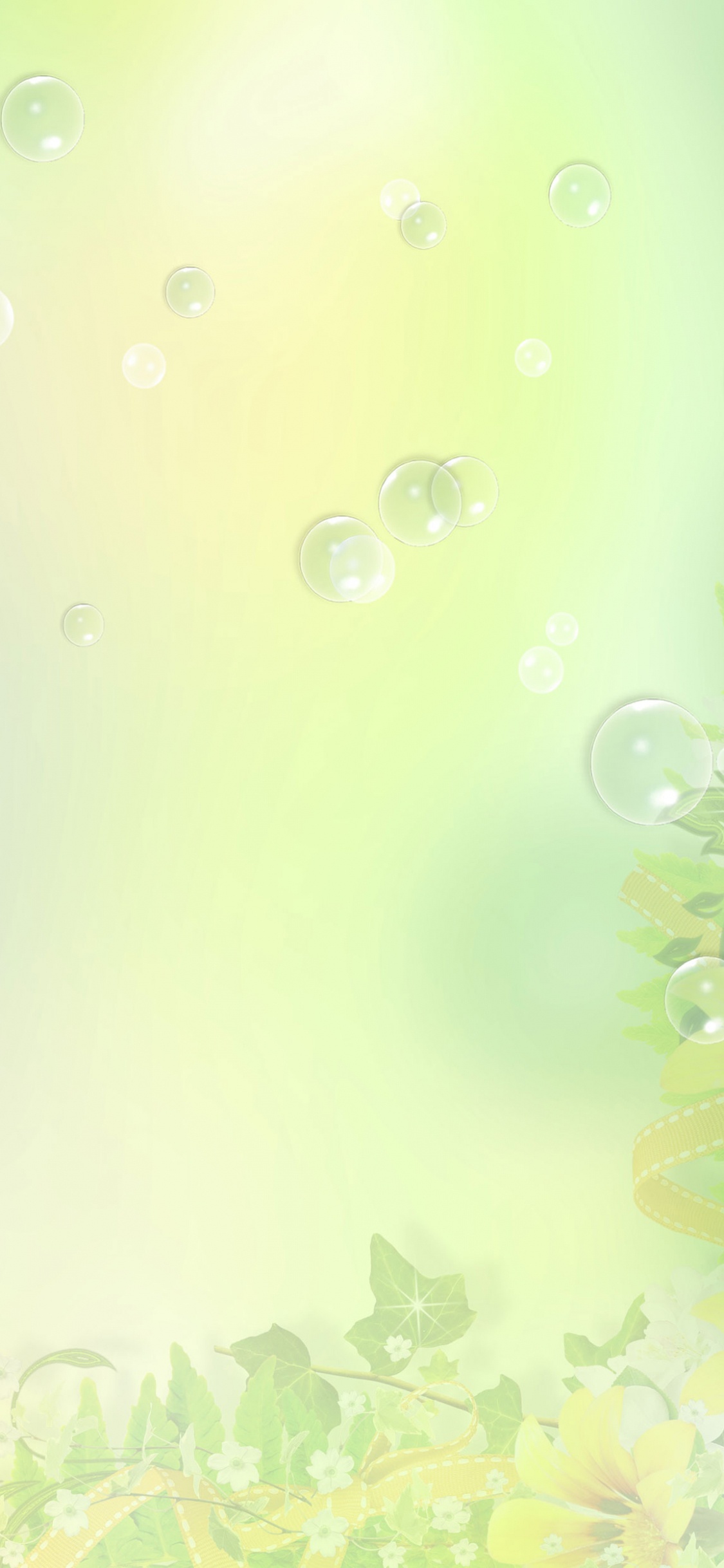 Wassertropfen Auf Grünen Blättern. Wallpaper in 1125x2436 Resolution