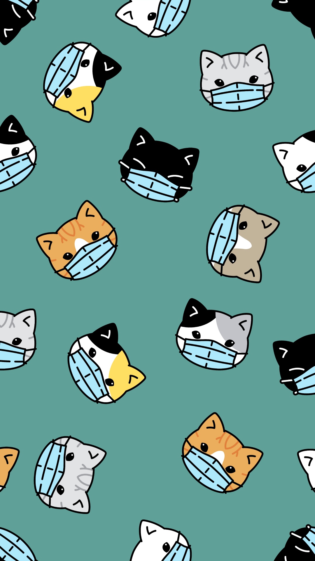Virus, Coronavirus, COVID-19, Gato, Gatito. Wallpaper in 1080x1920 Resolution