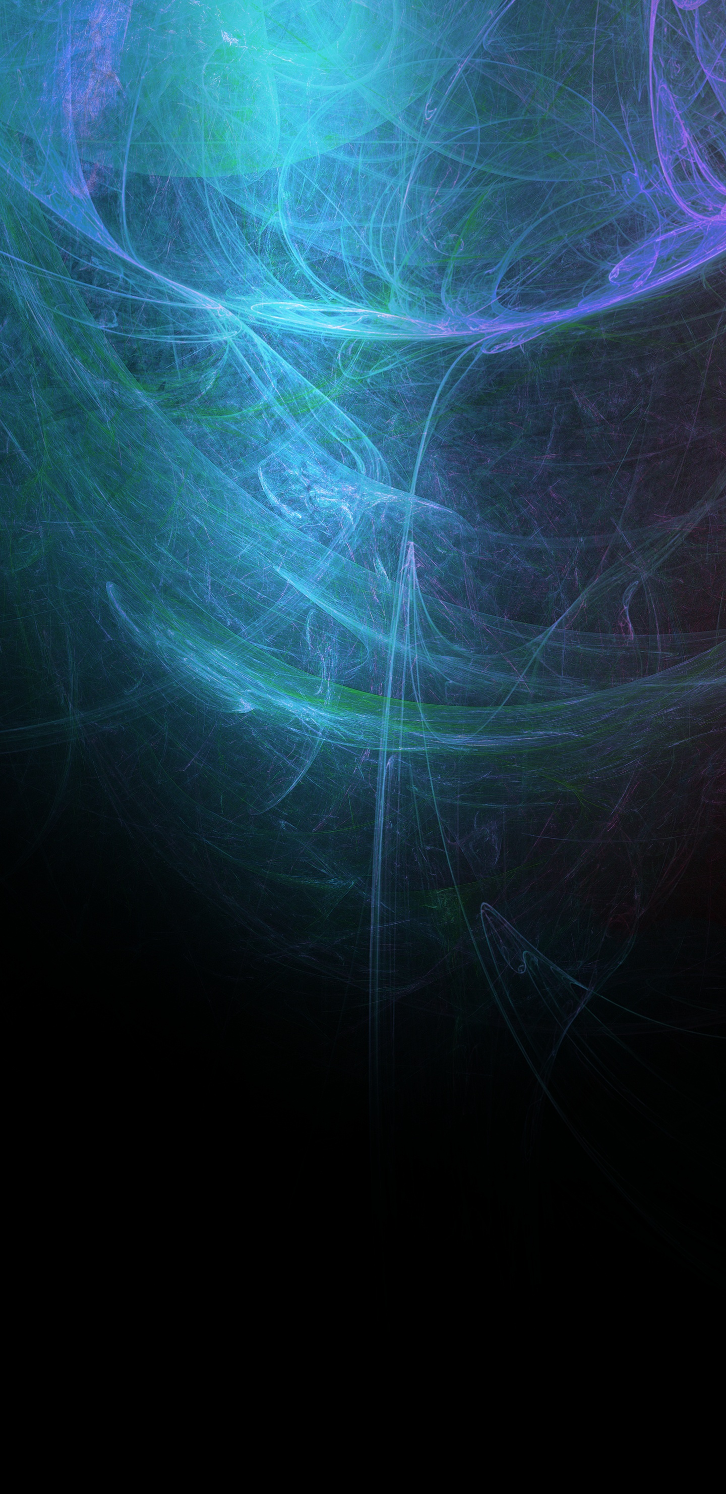 分形技术, 艺术, 电蓝色的, 空间, 气体 壁纸 1440x2960 允许