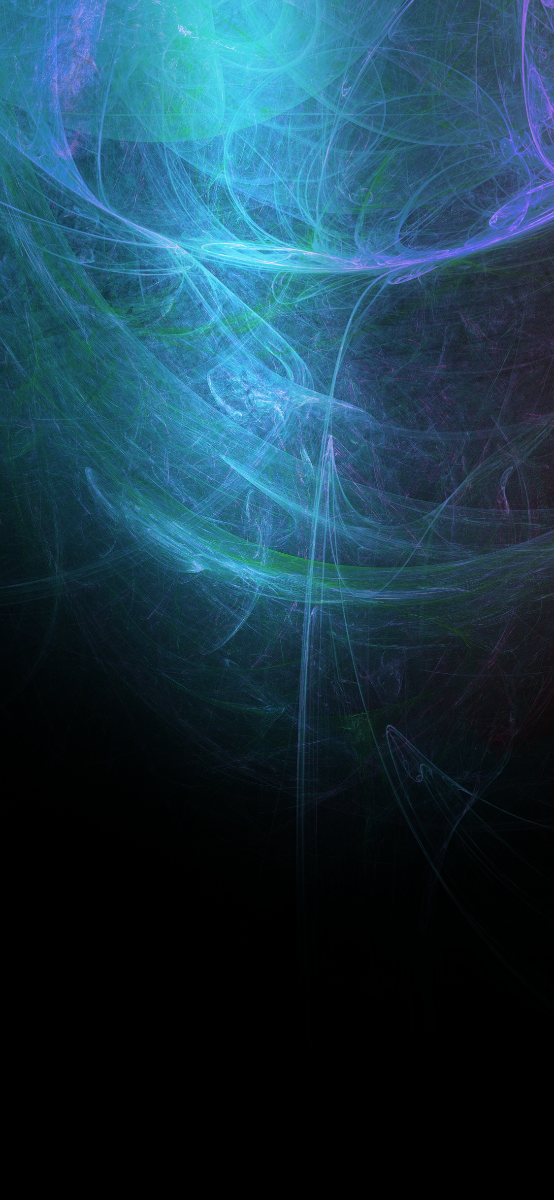 Fraktale Kunst, Kunst, Electric Blue, Muster, Raum. Wallpaper in 1125x2436 Resolution