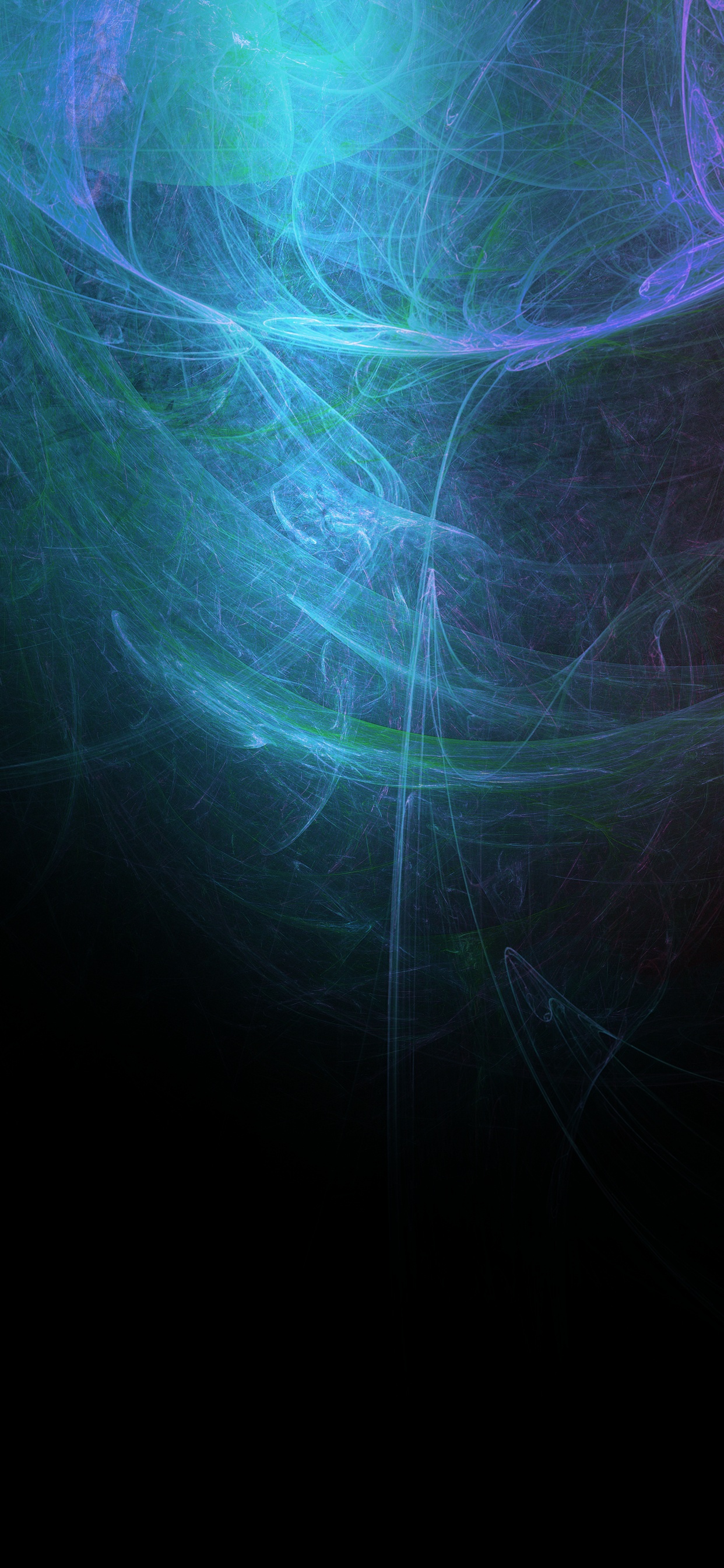 Fraktale Kunst, Kunst, Electric Blue, Muster, Raum. Wallpaper in 1242x2688 Resolution