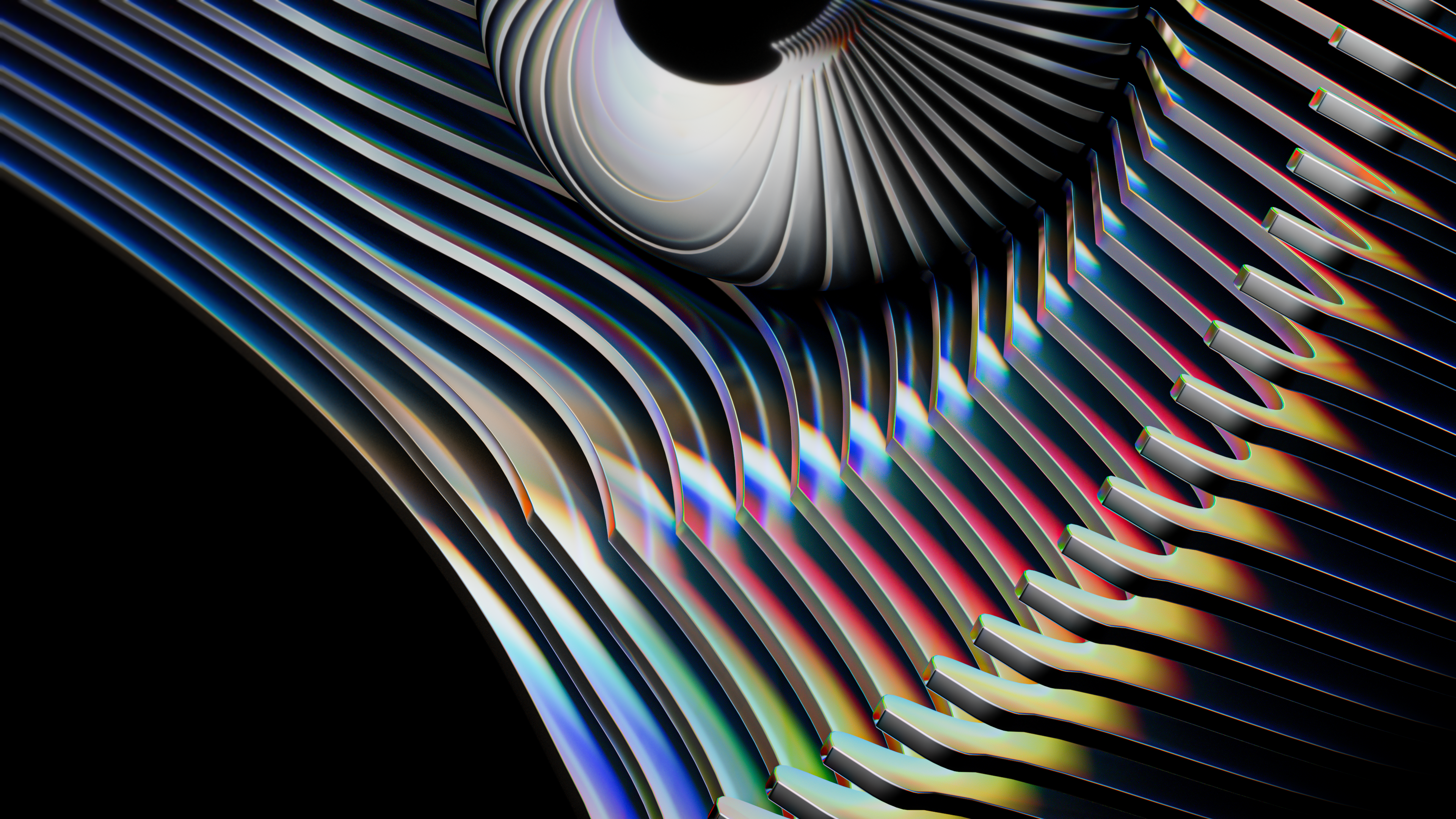 关闭了, 艺术, 电蓝色的, 圆圈, 对称 壁纸 3840x2160 允许