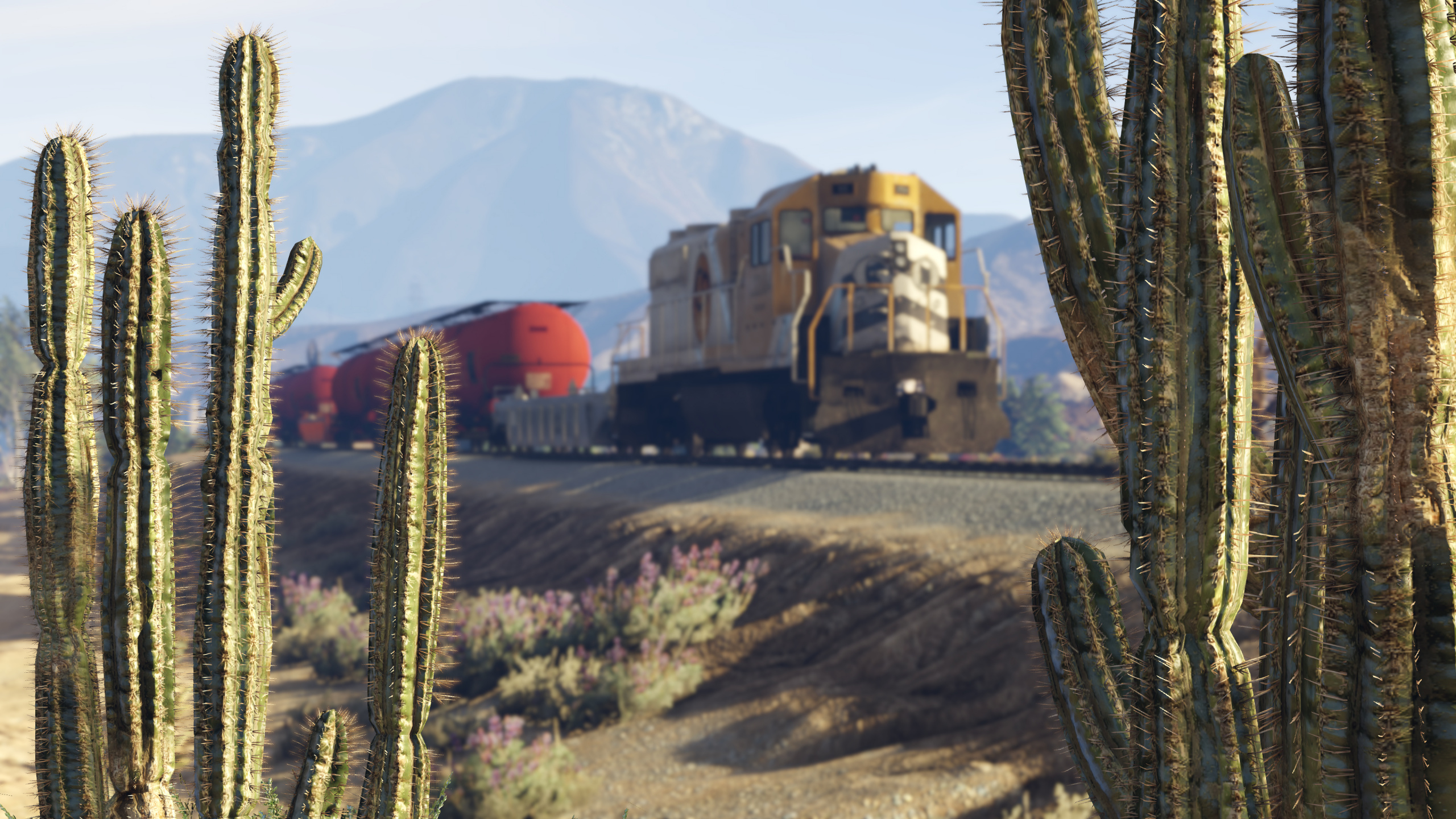 Grand Theft Auto v, Rockstar Games, Playstation 4, Saguaro, Kaktus. Wallpaper in 2560x1440 Resolution