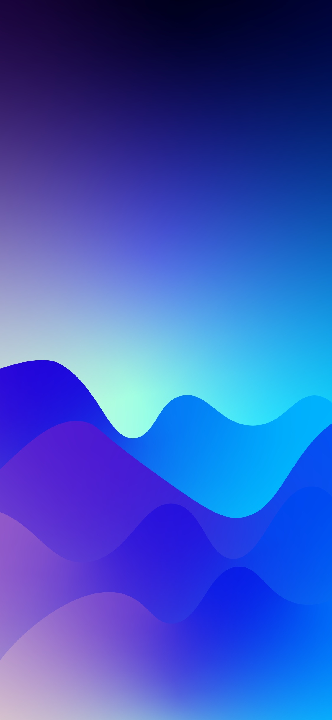 Ios, Azure, Slope, Electric Blue, Horizon. Wallpaper in 1125x2436 Resolution