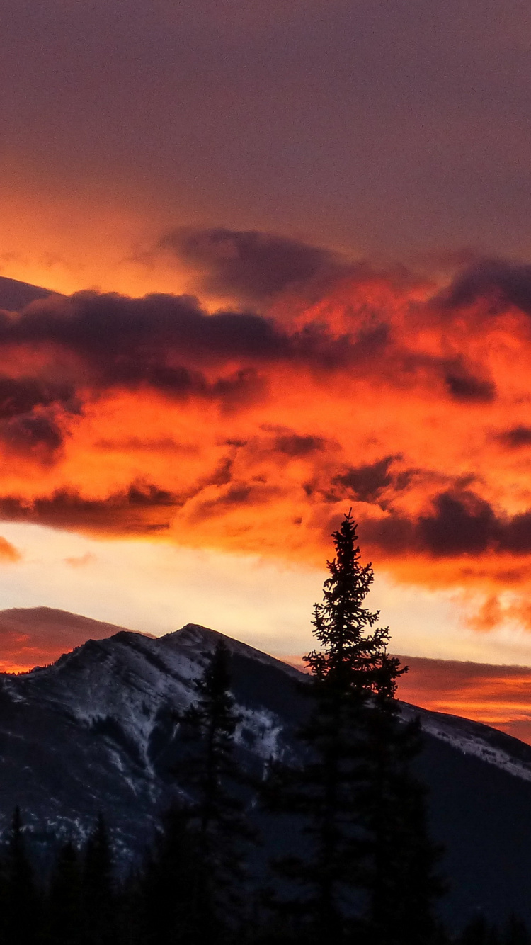Cloud, Atmosphere, Ecoregion, Afterglow, Mountain. Wallpaper in 750x1334 Resolution