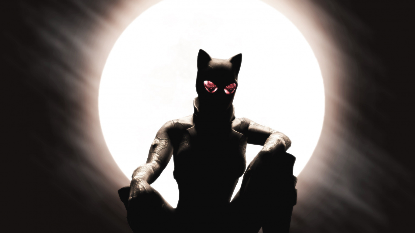 Catwoman, Batman, Cat, Comics, Art. Wallpaper in 1366x768 Resolution
