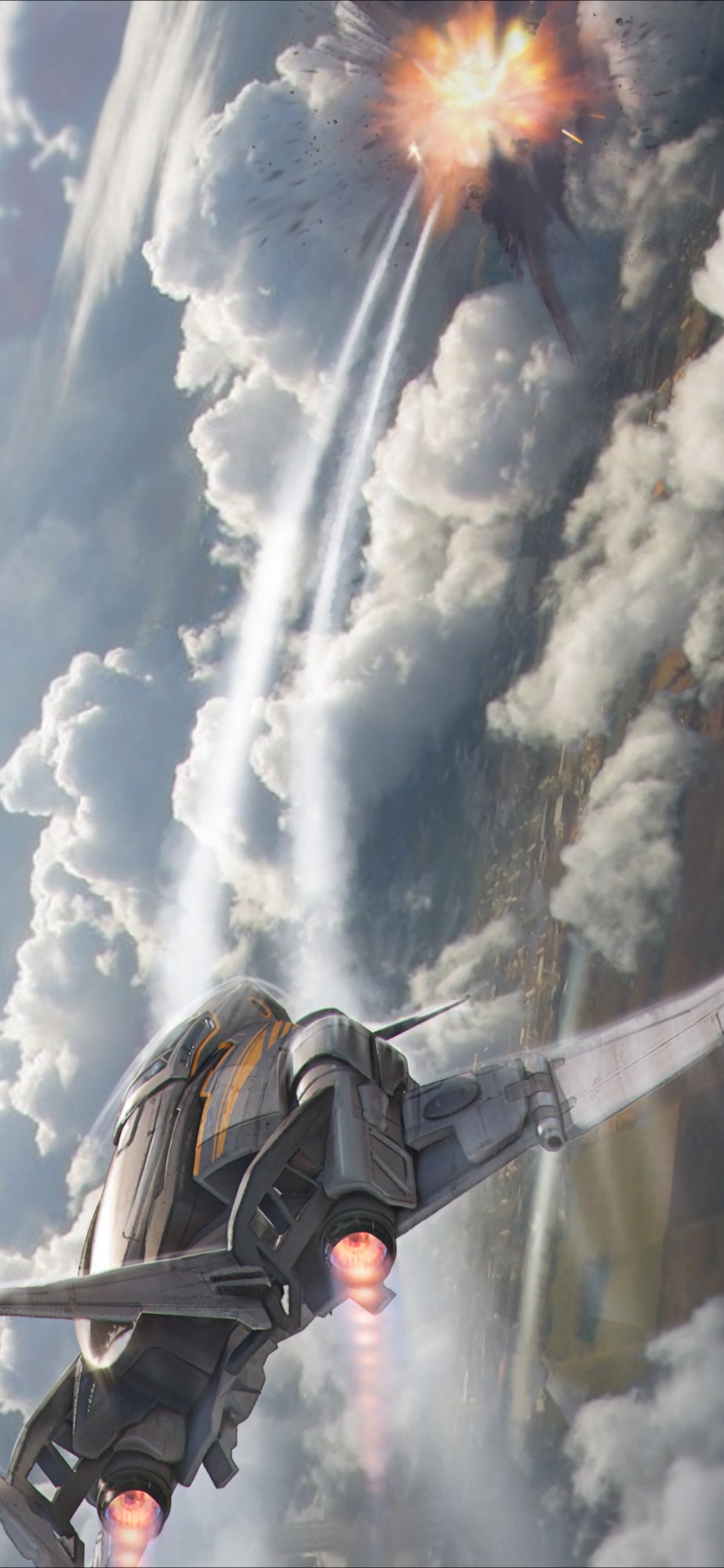 Extreme Sport, Adventure, Parachuting, Airplane, Cloud. Wallpaper in 1242x2688 Resolution