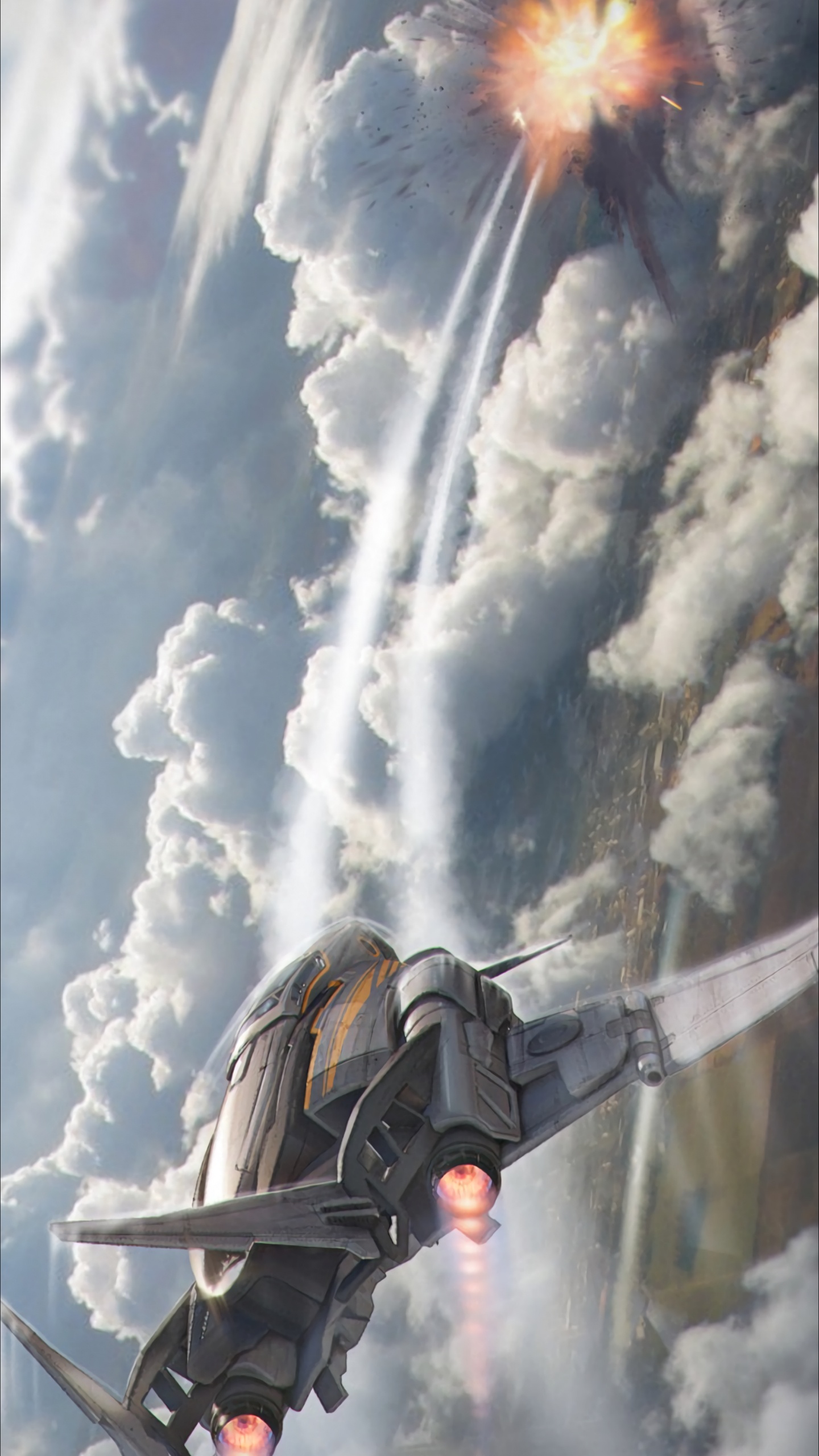 Extreme Sport, Adventure, Parachuting, Airplane, Cloud. Wallpaper in 1440x2560 Resolution