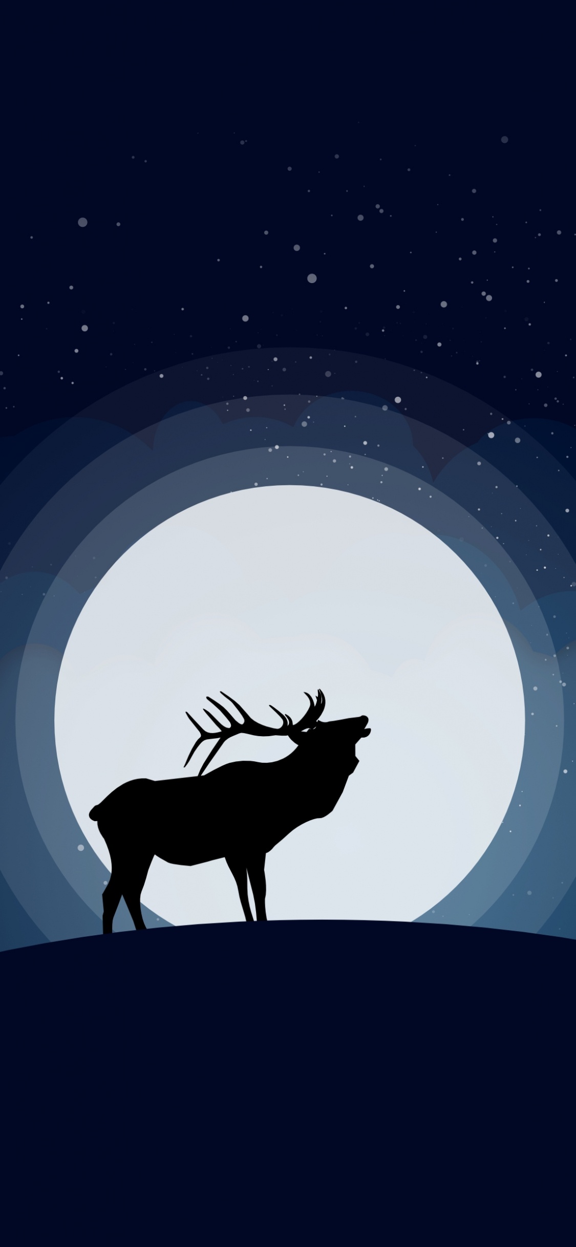 驯鹿, 睡眠, 梦的解释, 夜晚的天空, 野生动物 壁纸 1125x2436 允许