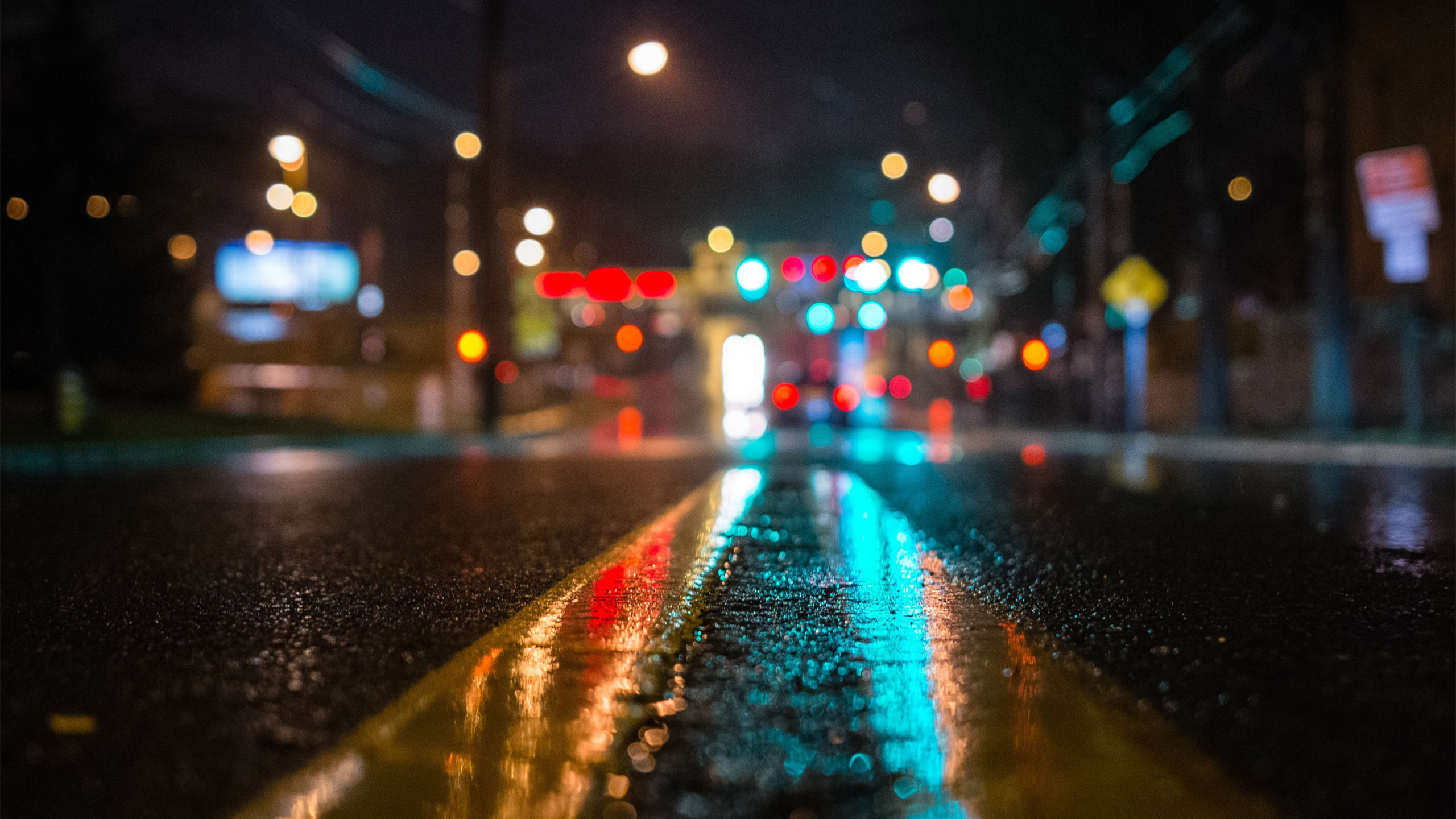 光, 路灯, 城市, 城市的灯光 壁纸 2560x1440 允许