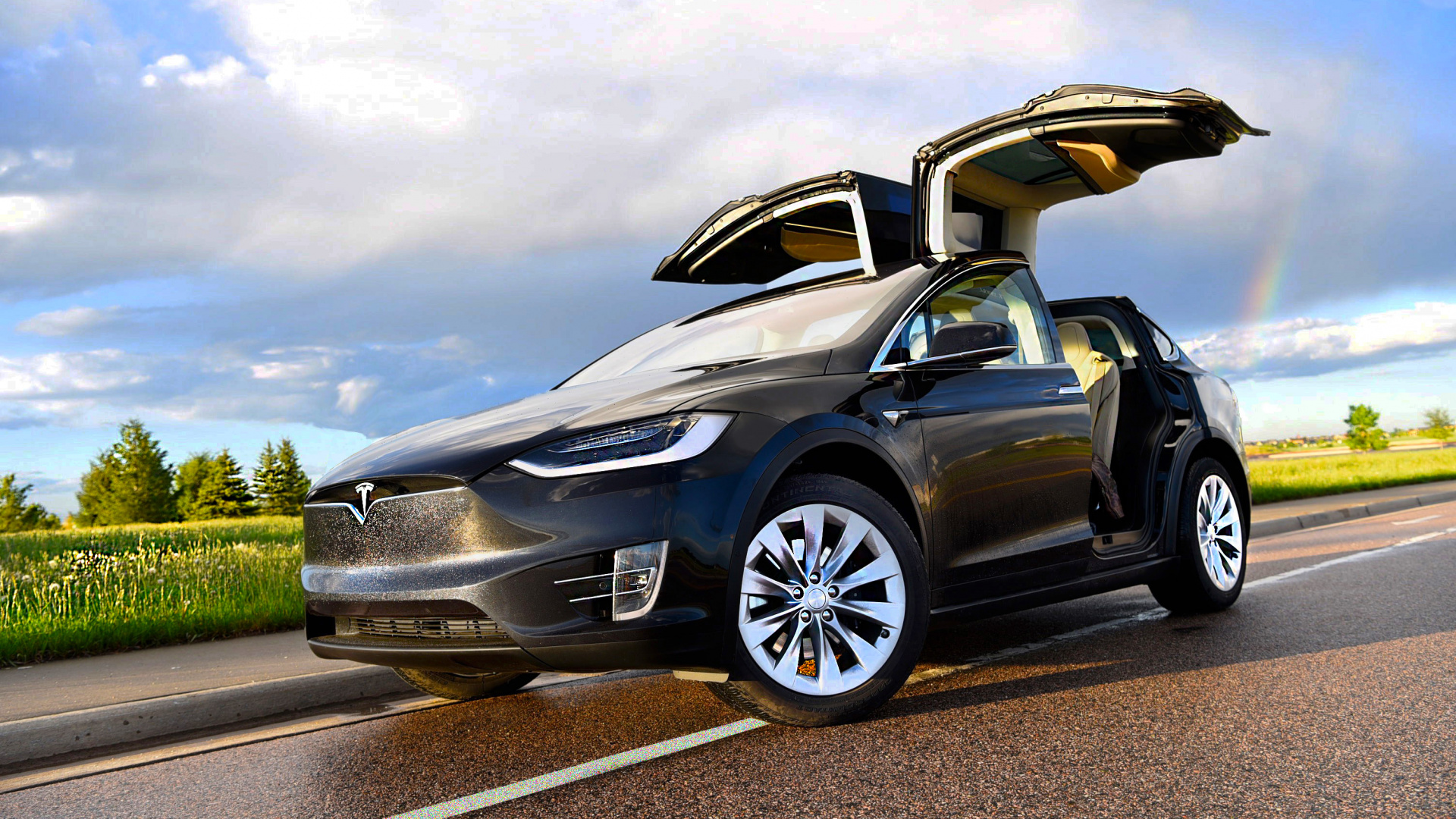 Schwarzer Porsche 911 Tagsüber Unterwegs. Wallpaper in 1920x1080 Resolution