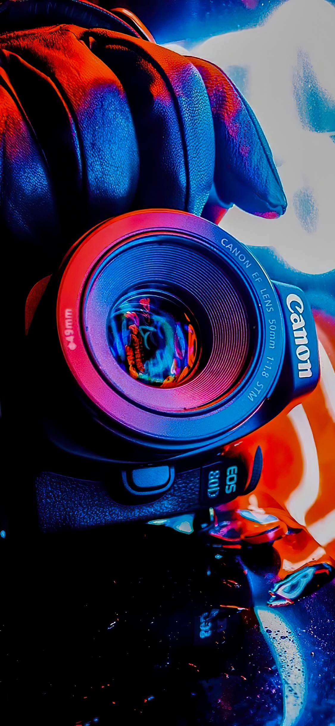 Canon 70d, Cannon, Azul Cobalto, Azul, Iluminación Automotriz. Wallpaper in 1125x2436 Resolution