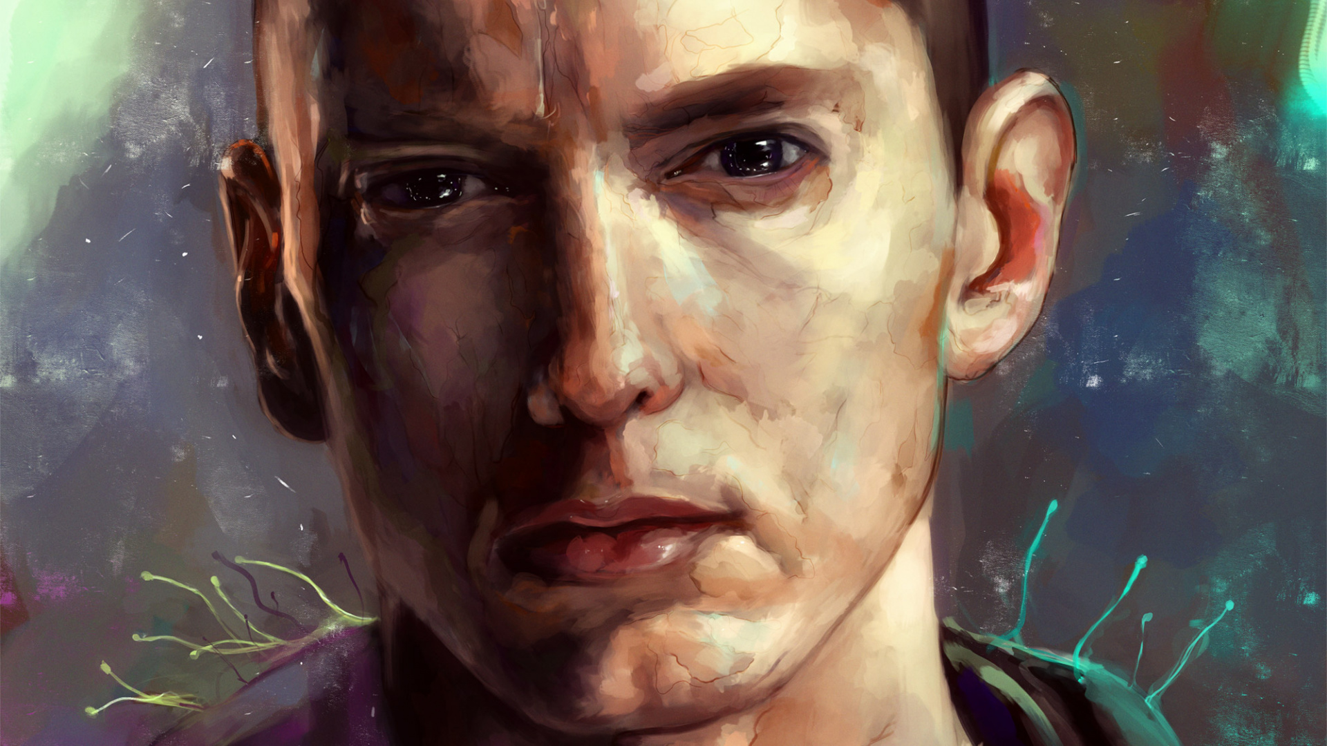 Eminem, la Musique Hip Hop, Fan Art, Art, Rappeur. Wallpaper in 1920x1080 Resolution