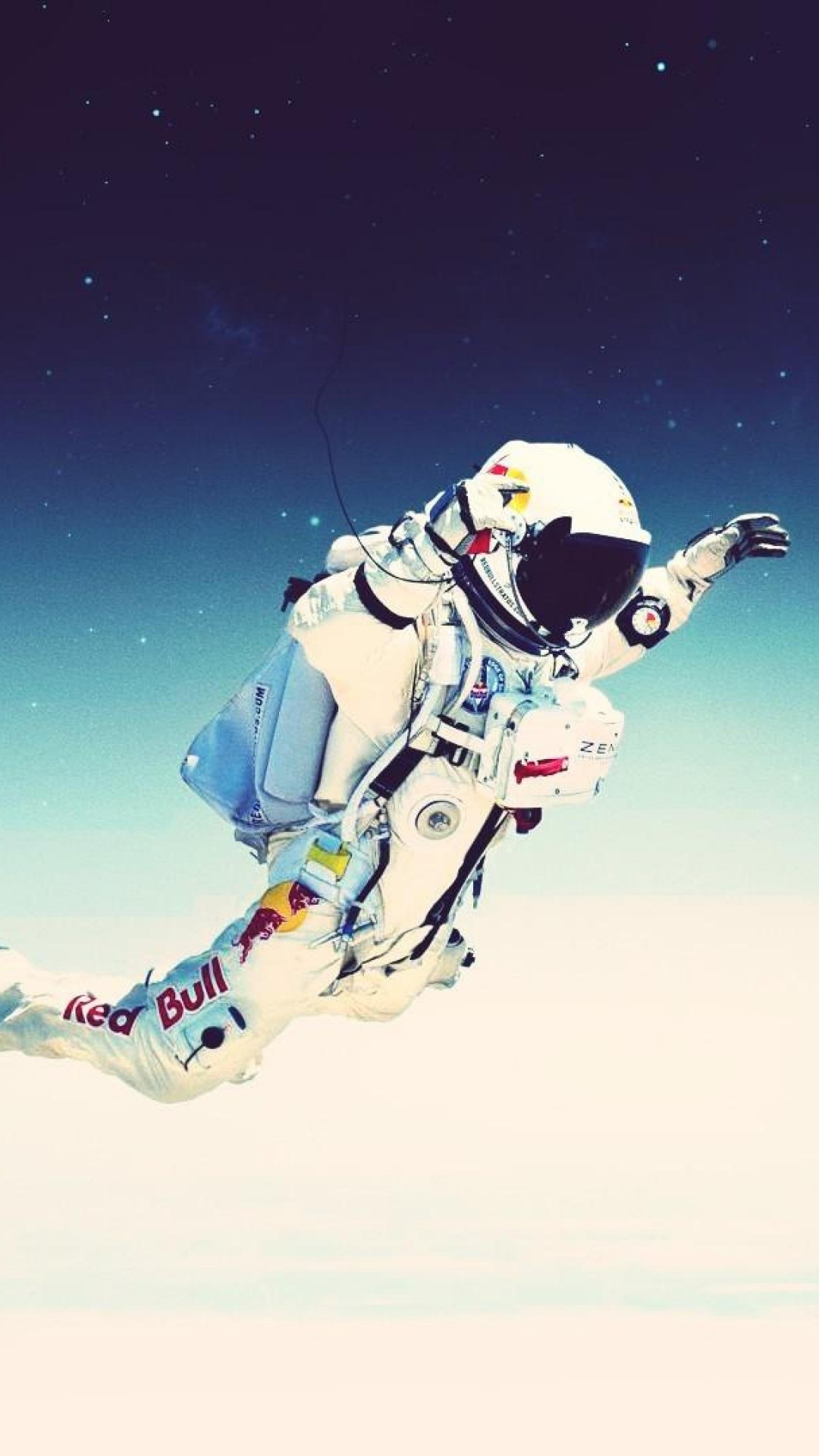 Man in White and Blue Suit Doing Sky Diving. Wallpaper in 1080x1920 Resolution