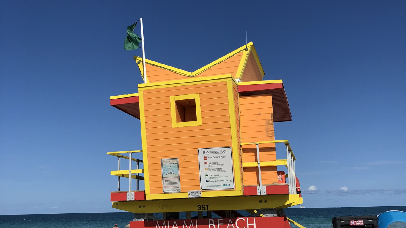 Miami, Miami Beach, Tourism, Water, Automotive Exterior. Wallpaper in 1366x768 Resolution