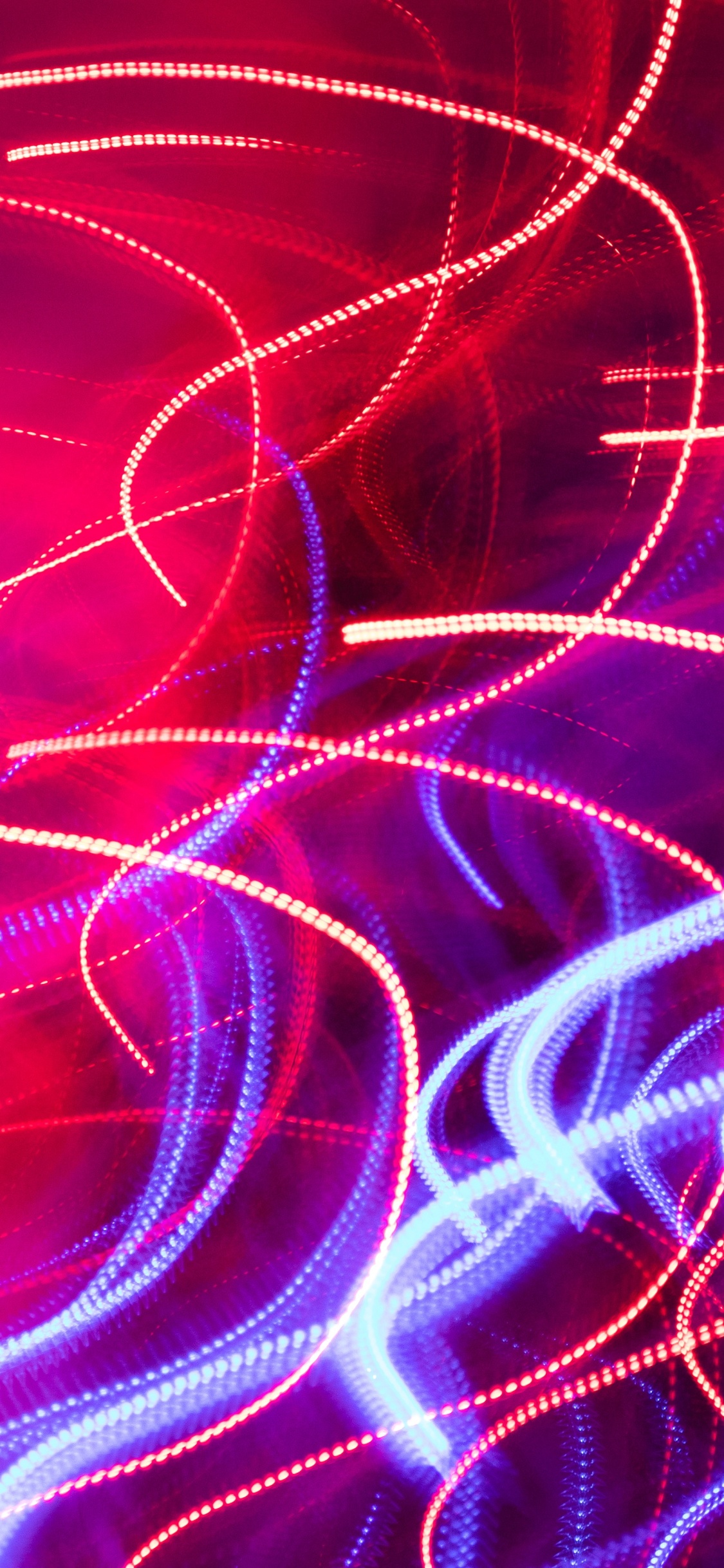 Fond D'écran Numérique Lumière Rouge et Bleue. Wallpaper in 1125x2436 Resolution