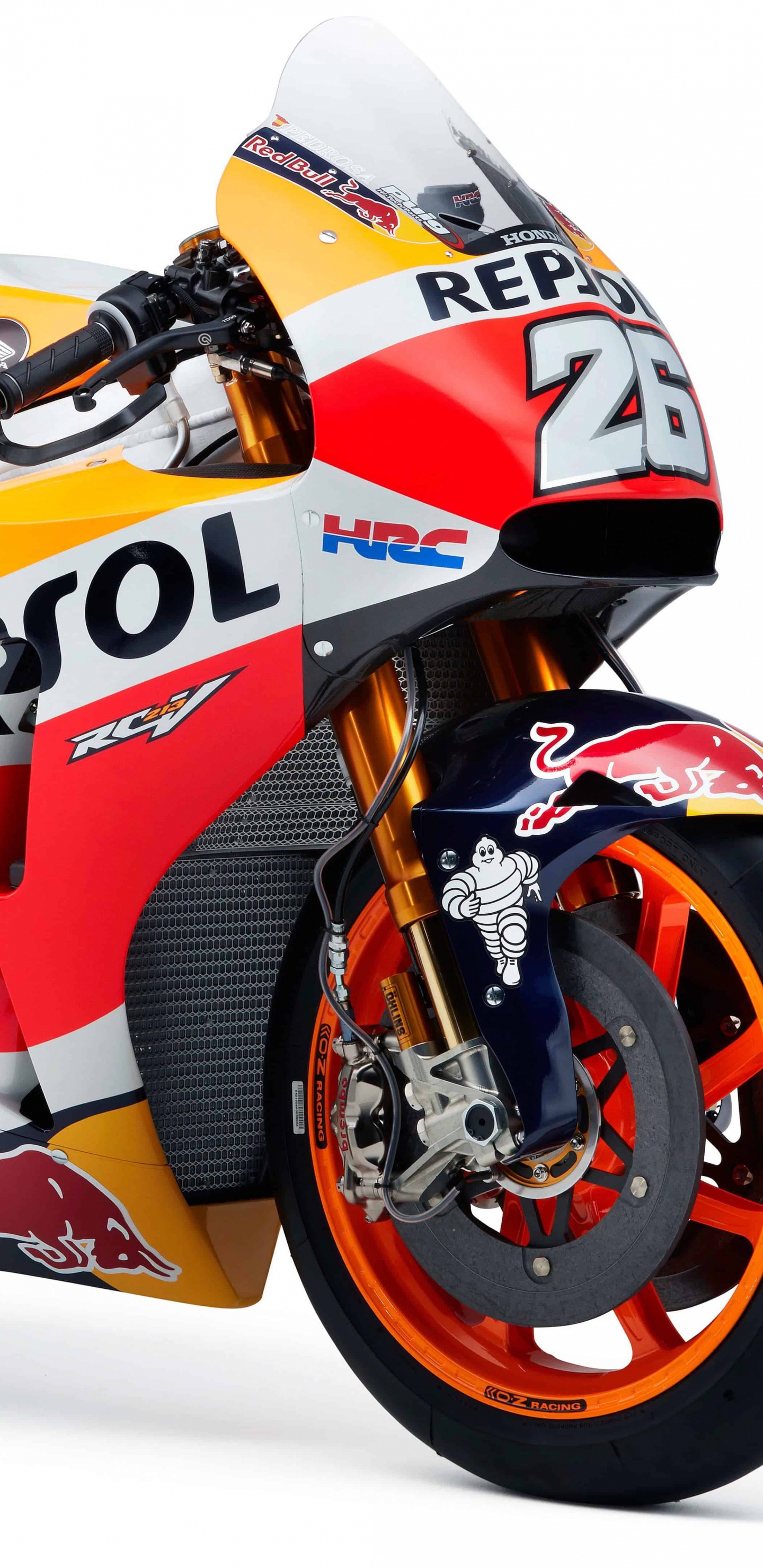 Orange and Black Sports Bike. Wallpaper in 1440x2960 Resolution