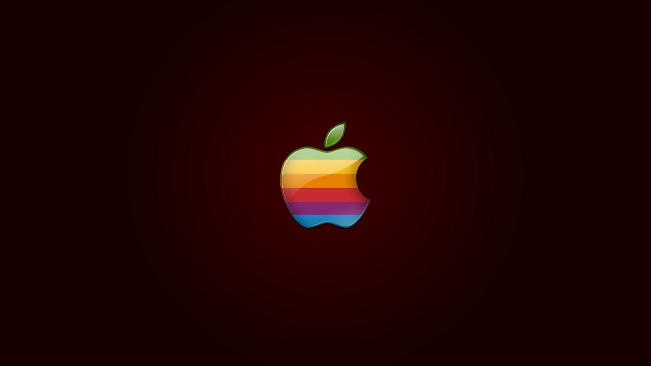 Purple and Pink Apple Logo. Wallpaper in 1280x720 Resolution