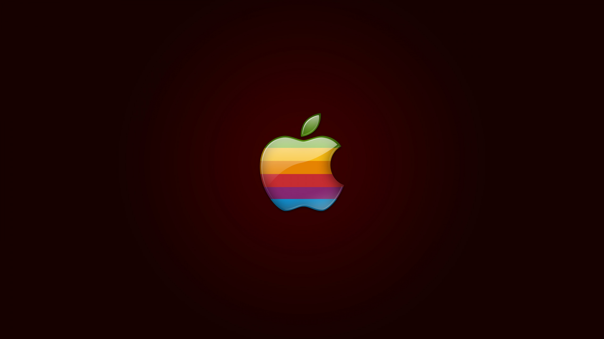 Purple and Pink Apple Logo. Wallpaper in 1920x1080 Resolution