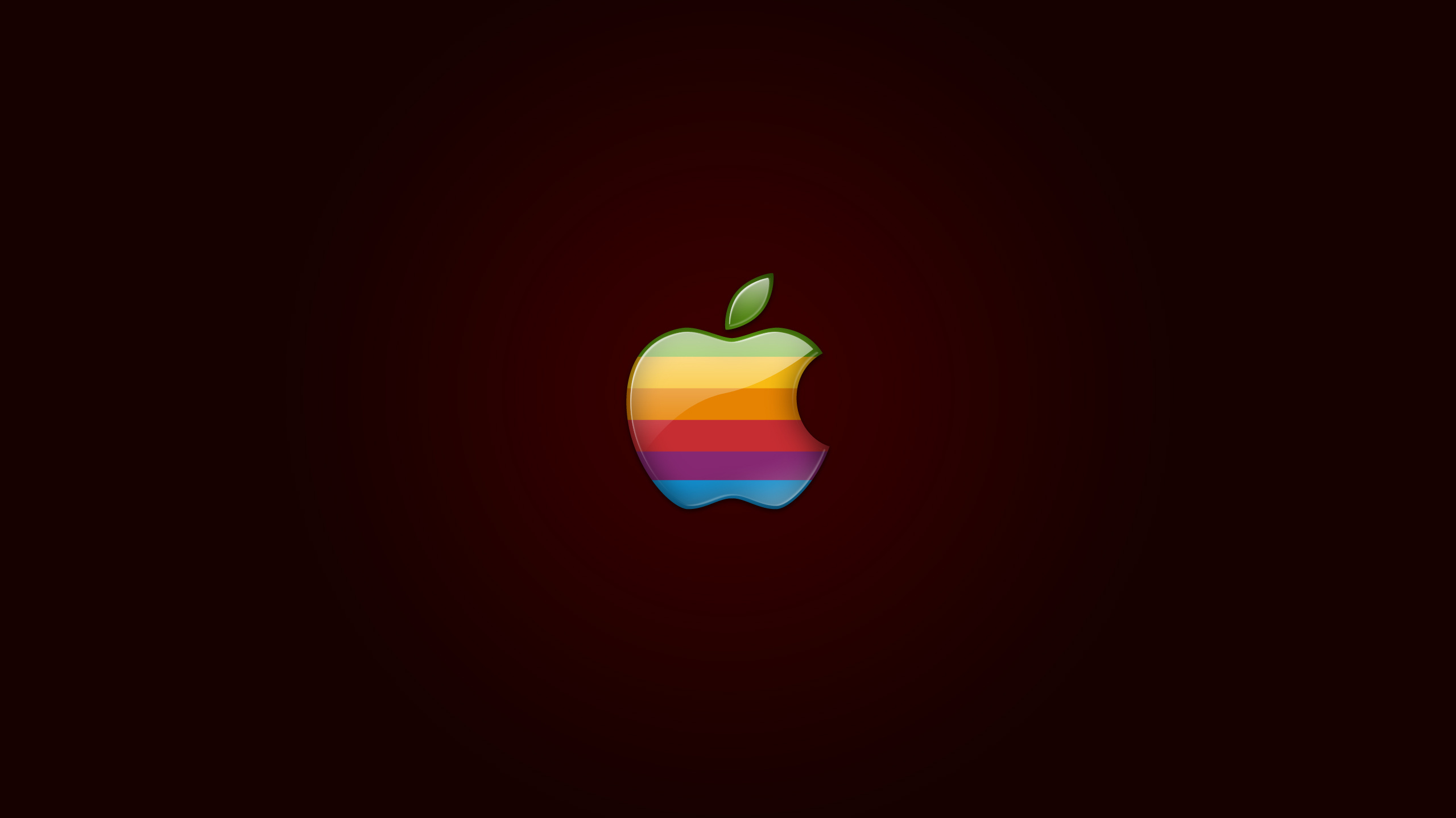 Purple and Pink Apple Logo. Wallpaper in 2560x1440 Resolution