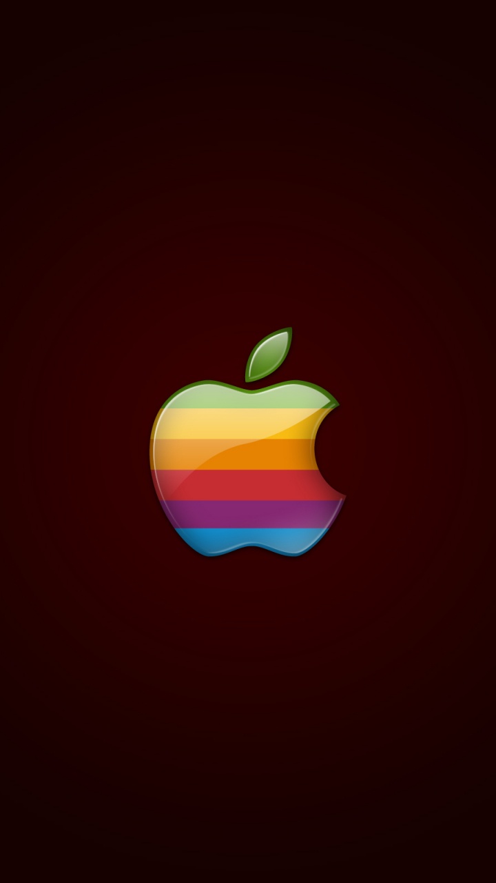 Purple and Pink Apple Logo. Wallpaper in 720x1280 Resolution