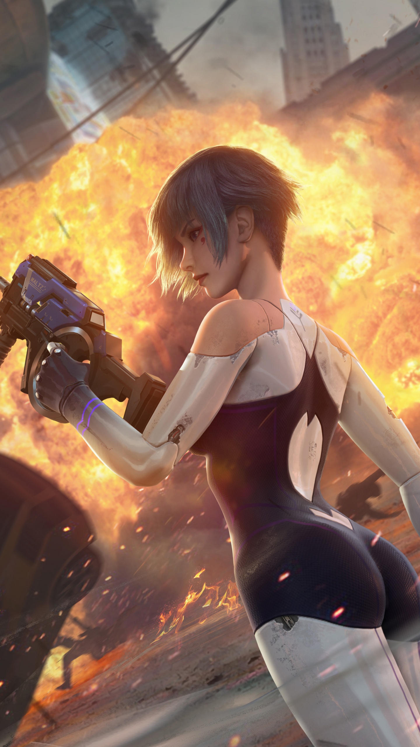 Cyber Hunter, Fortnite, Monde Ouvert, Jeu Pc, Composition Numérique. Wallpaper in 1440x2560 Resolution