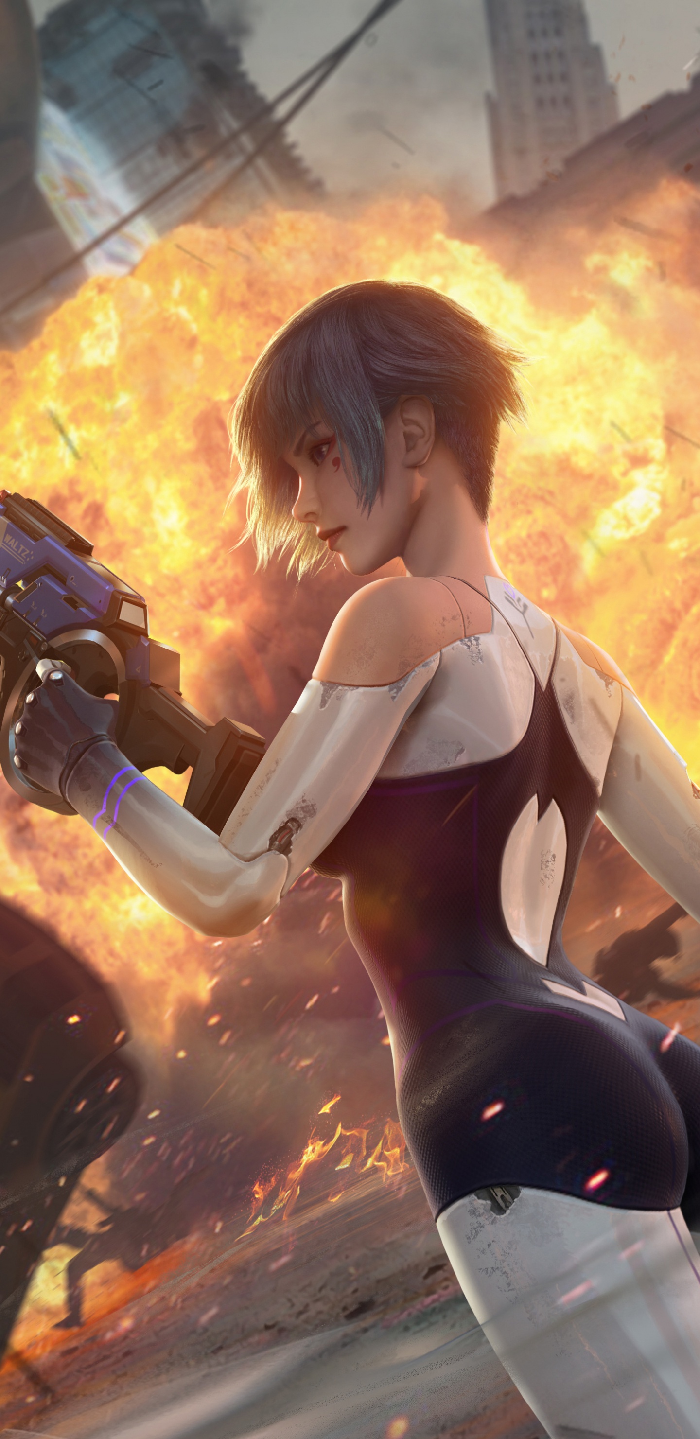 Cyber Hunter, Fortnite, Monde Ouvert, Jeu Pc, Composition Numérique. Wallpaper in 1440x2960 Resolution